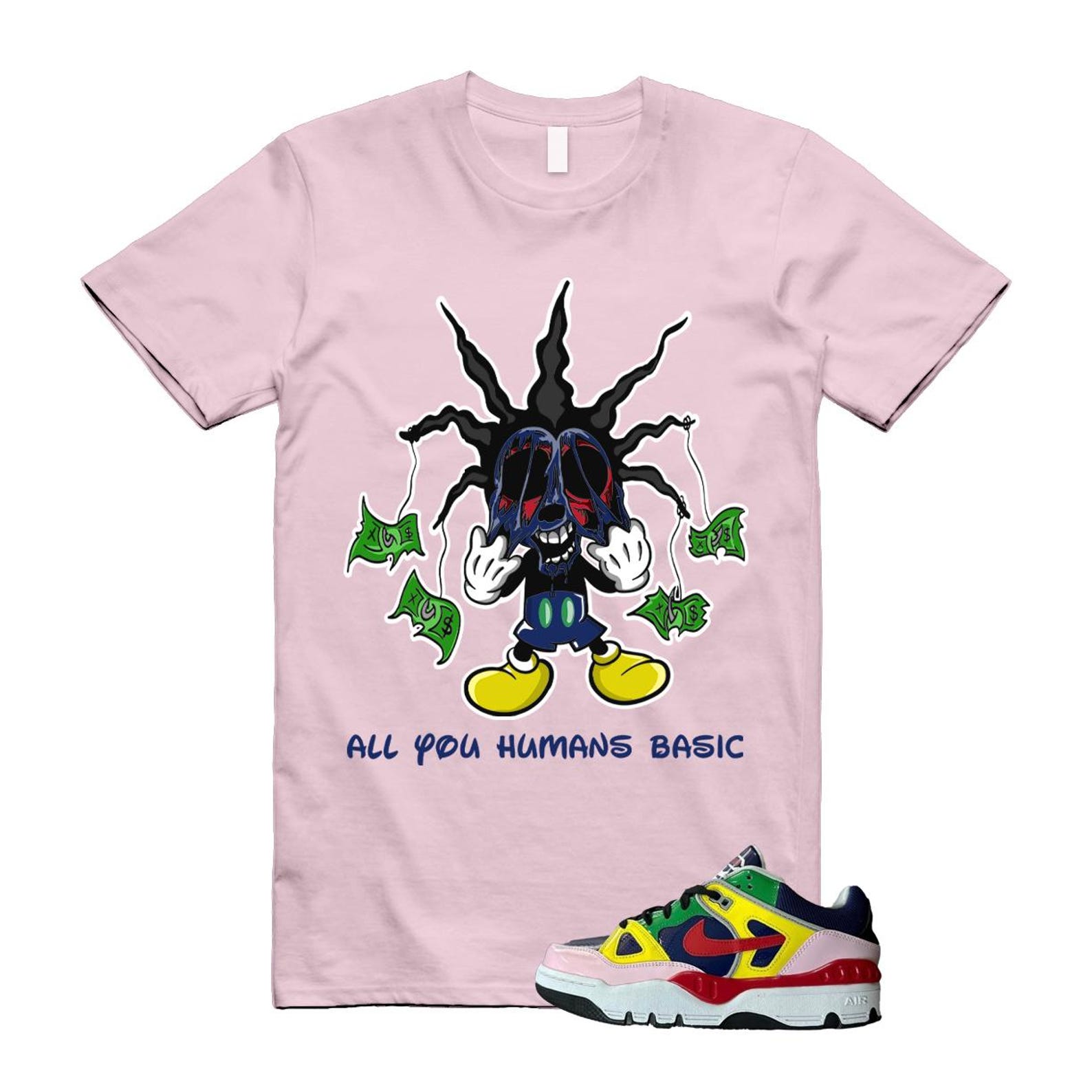 Air Force 3 Nigo White University Red Tour Yellow Pink Foam Blue Void Lucky Green Low SP T Shirt Match HOOK ,HQ1458-400 T-Shirt, Sneaker Match Tee