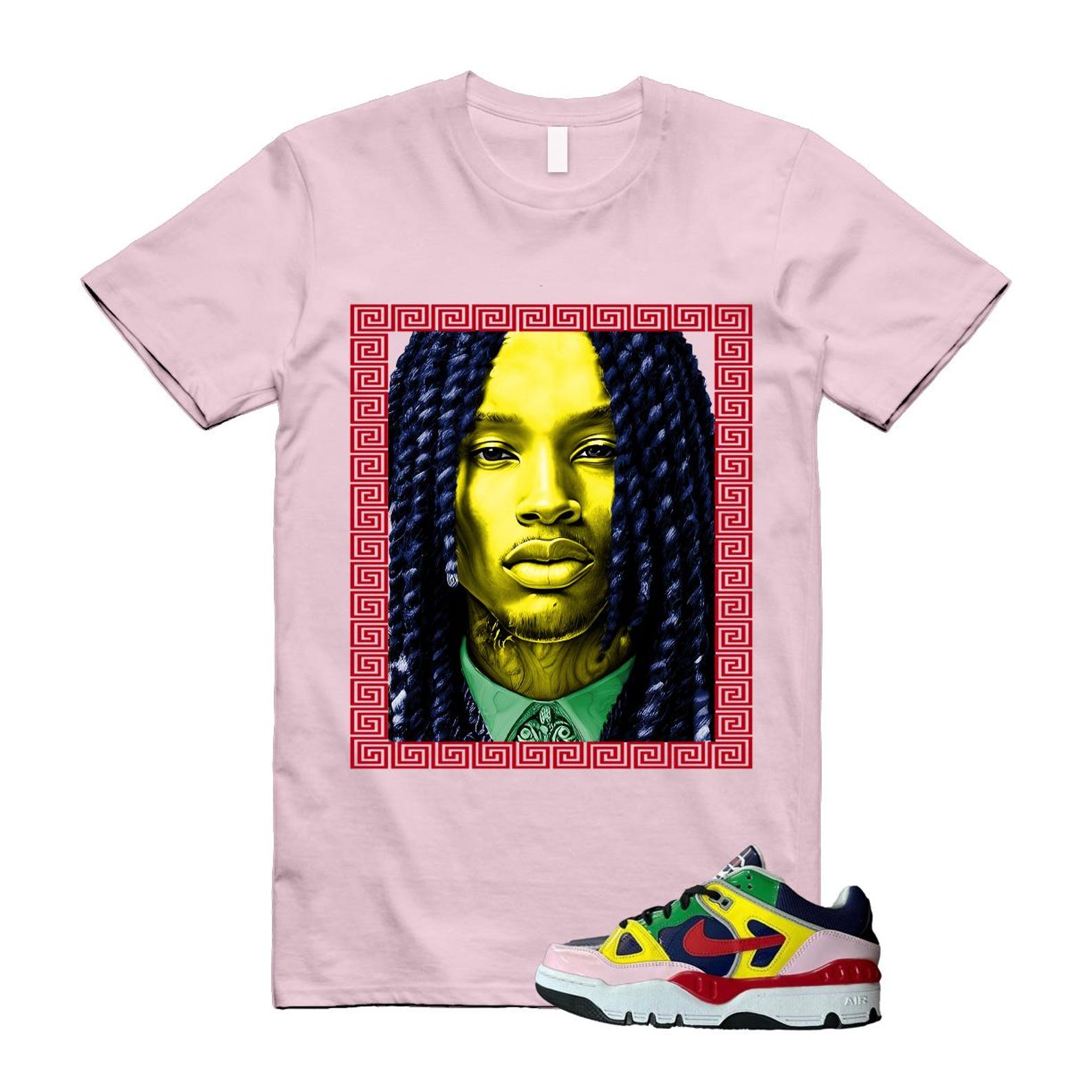 Air Force 3 Nigo White University Red Tour Yellow Pink Foam Blue Void Lucky Green Low SP T Shirt Match VON ,HQ1458-400 T-Shirt, Sneaker Match Tee