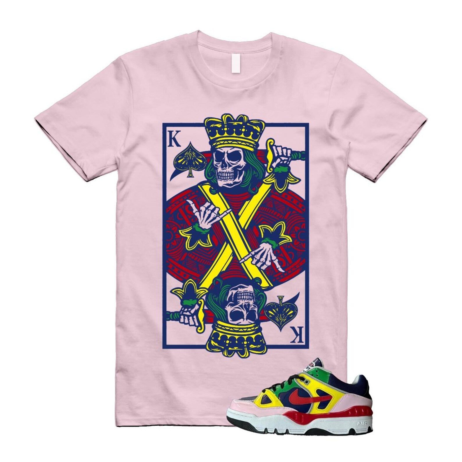 Air Force 3 Nigo White University Red Tour Yellow Pink Foam Blue Void Lucky Green Low SP T Shirt Match KC ,HQ1458-400 T-Shirt, Sneaker Match Tee