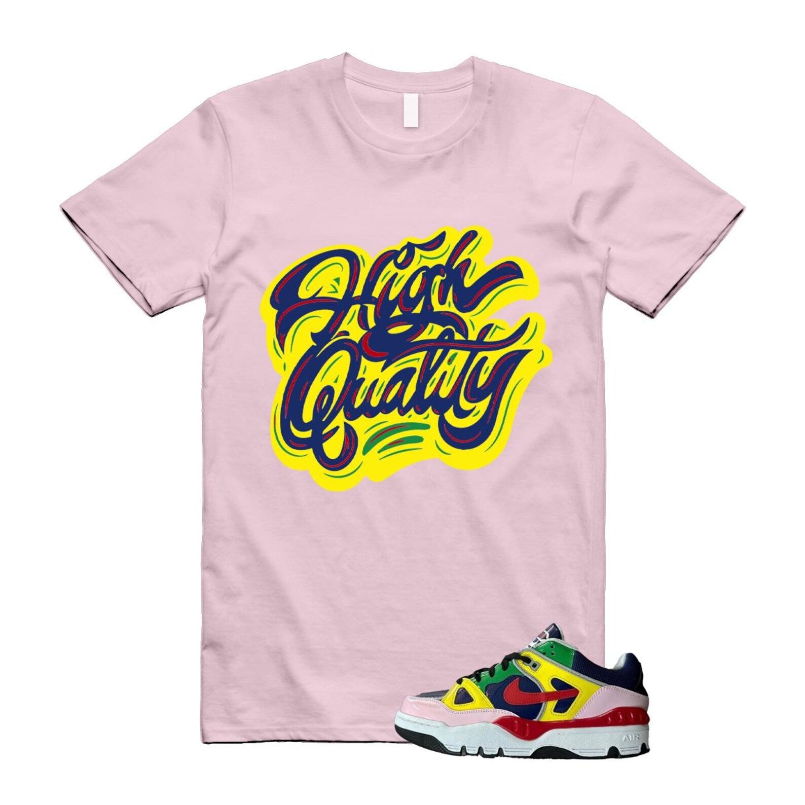 Air Force 3 Nigo White University Red Tour Yellow Pink Foam Blue Void Lucky Green Low SP T Shirt Match HIGH ,HQ1458-400 T-Shirt, Sneaker Match Tee