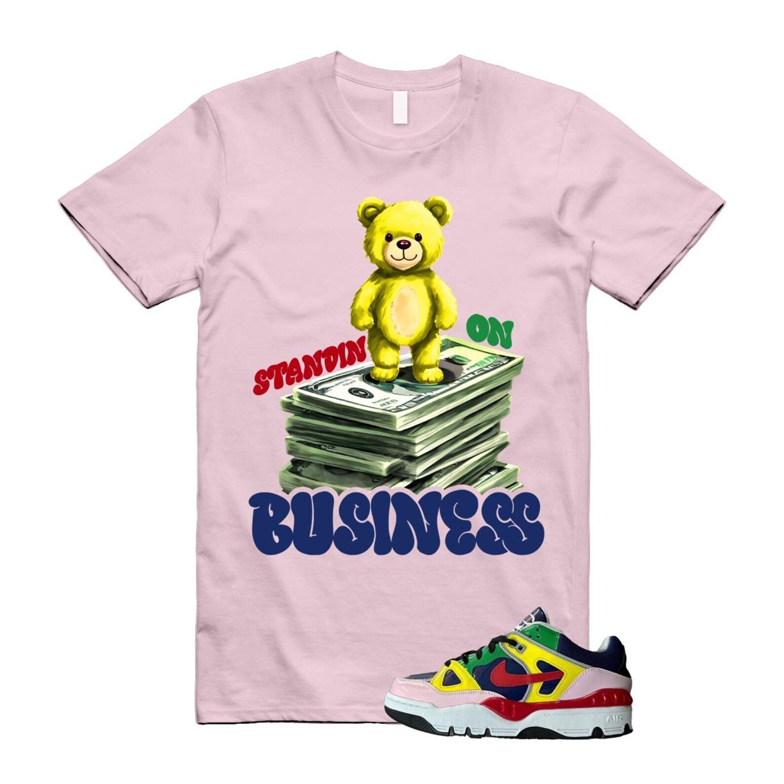 Air Force 3 Nigo White University Red Tour Yellow Pink Foam Blue Void Lucky Green Low SP T Shirt Match SB2 ,HQ1458-400 T-Shirt, Sneaker Match Tee