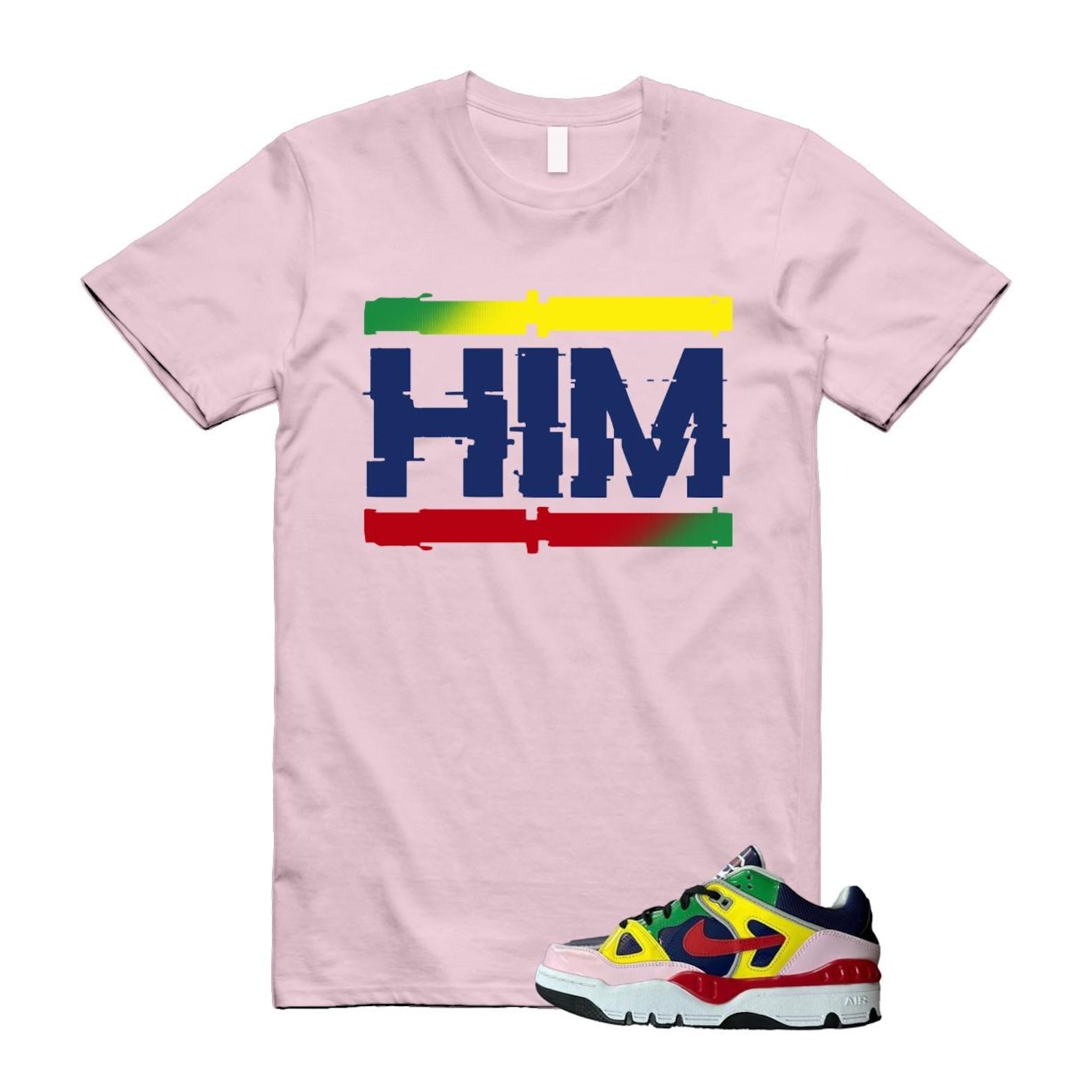 Air Force 3 Nigo White University Red Tour Yellow Pink Foam Blue Void Lucky Green Low SP T Shirt Match HIM ,HQ1458-400 T-Shirt, Sneaker Match Tee