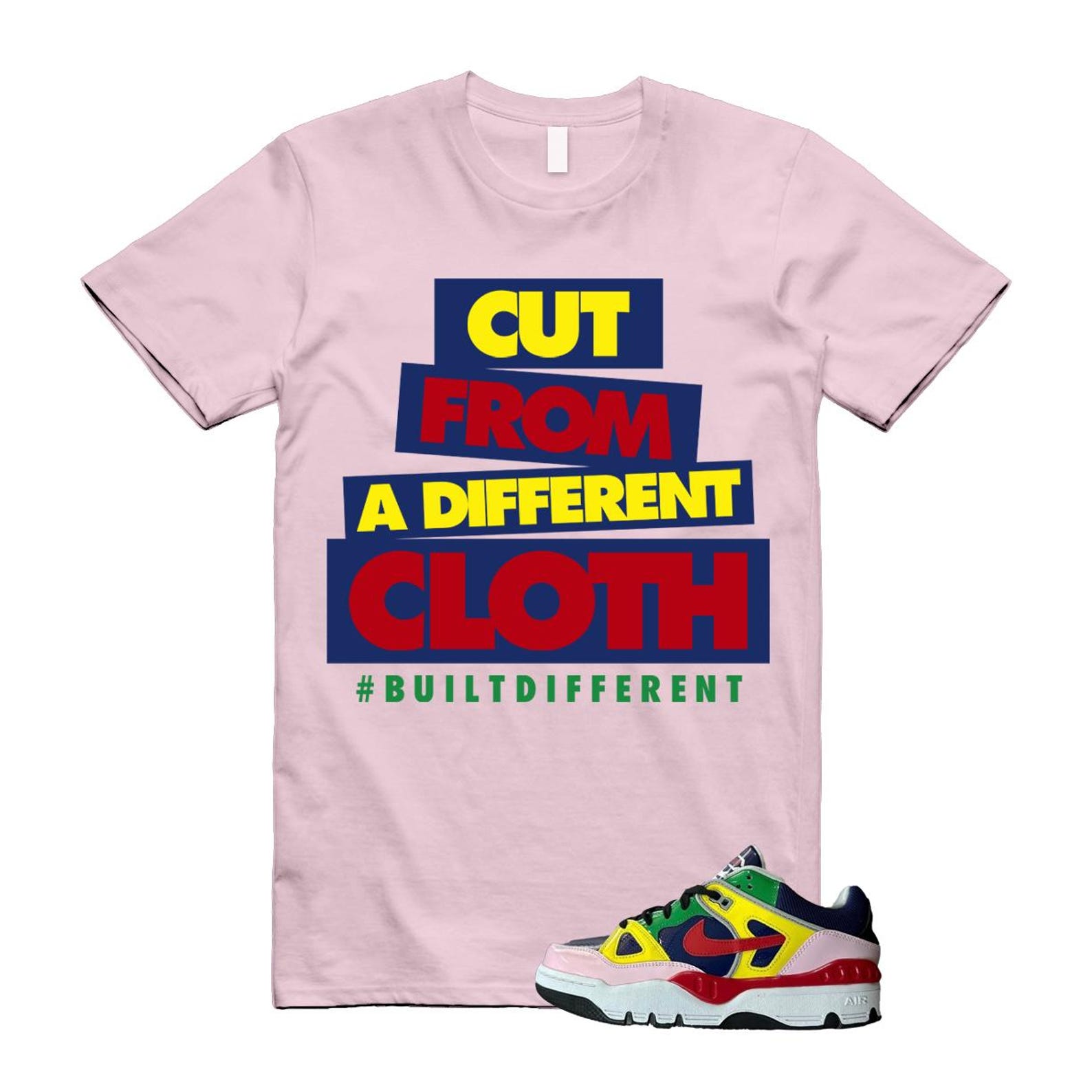 Air Force 3 Nigo White University Red Tour Yellow Pink Foam Blue Void Lucky Green Low SP T Shirt Match CLOTH ,HQ1458-400 T-Shirt, Sneaker Match Tee