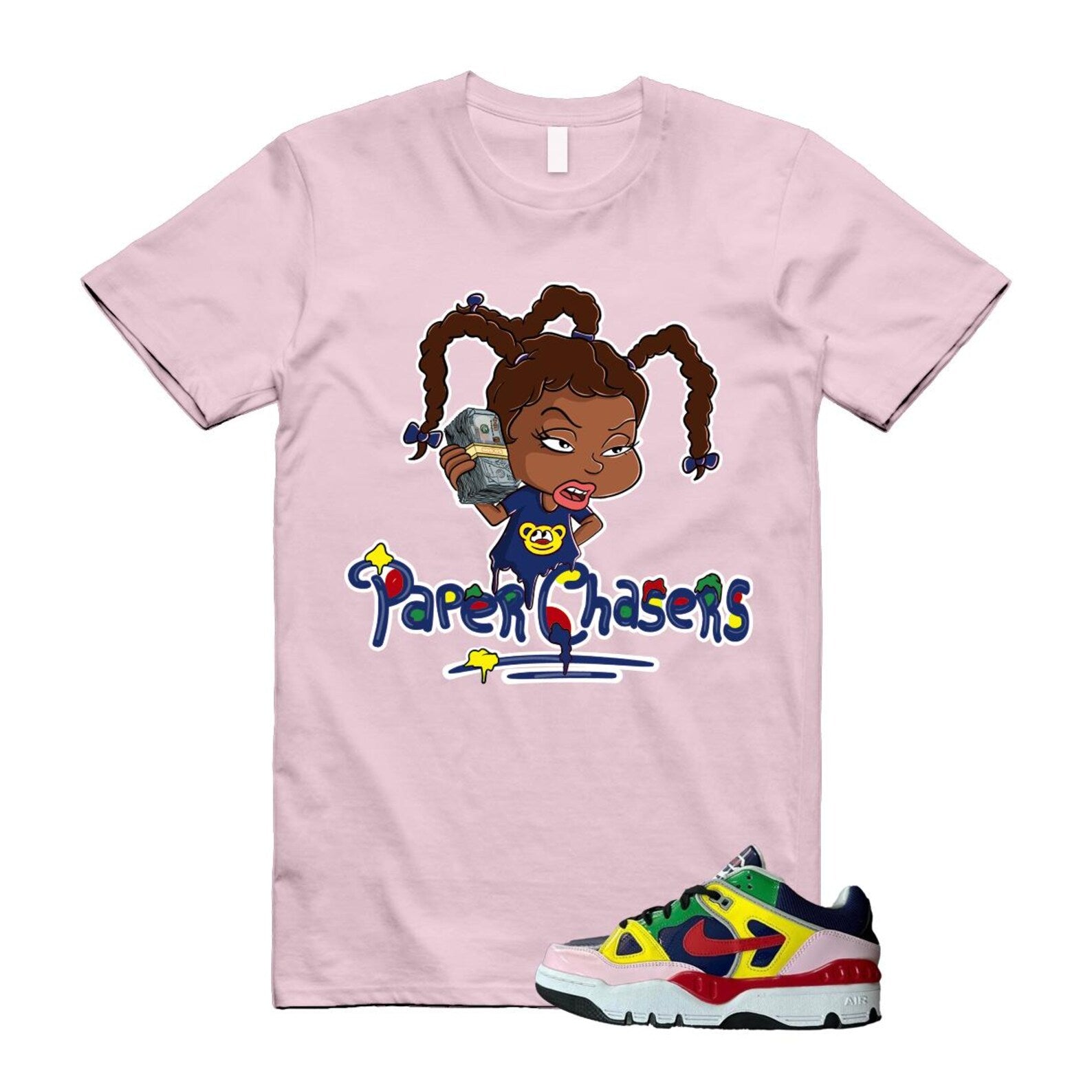 Air Force 3 Nigo White University Red Tour Yellow Pink Foam Blue Void Lucky Green Low SP T Shirt Match PC ,HQ1458-400 T-Shirt, Sneaker Match Tee