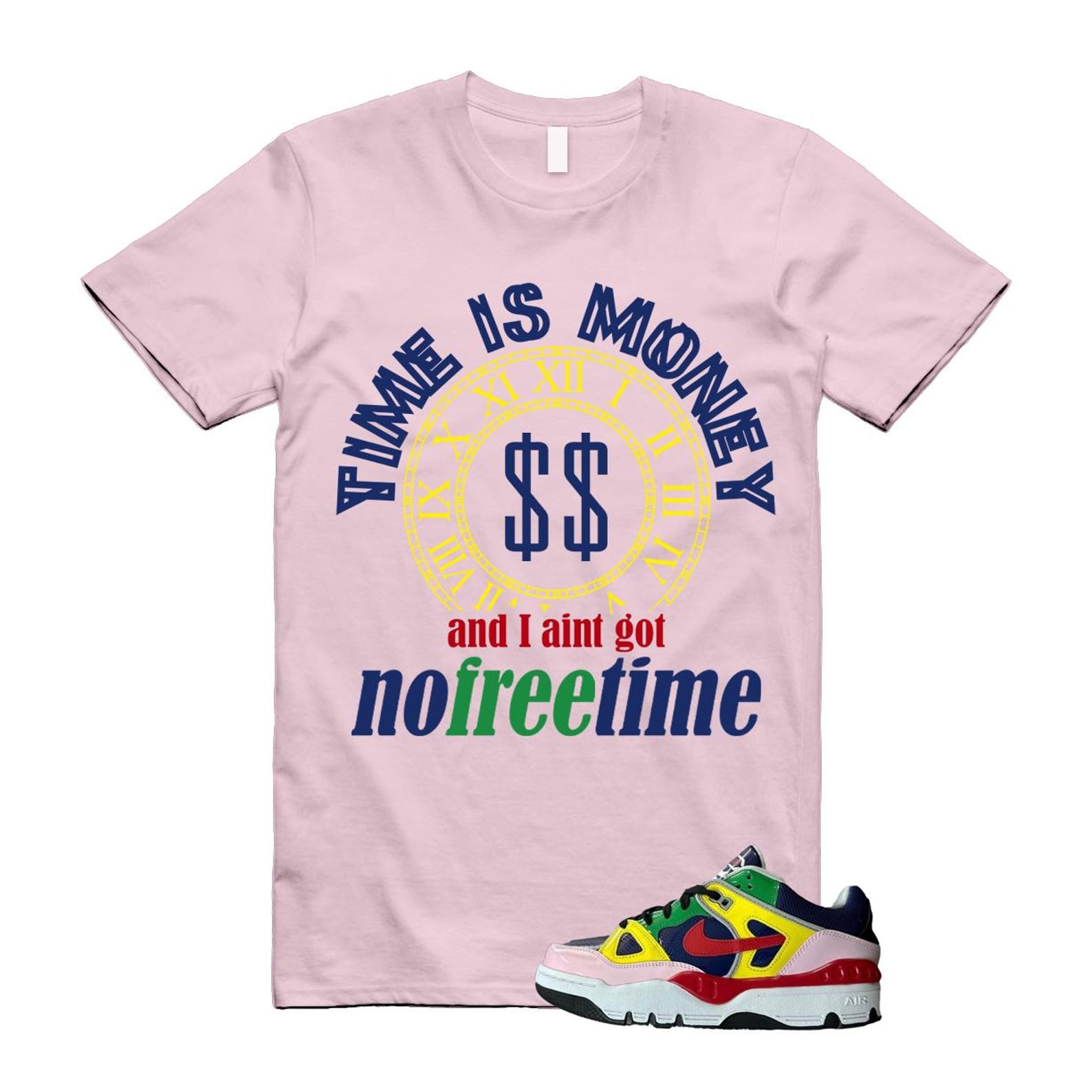 Air Force 3 Nigo White University Red Tour Yellow Pink Foam Blue Void Lucky Green Low SP T Shirt Match FREE TIME ,HQ1458-400 T-Shirt, Sneaker Match Tee