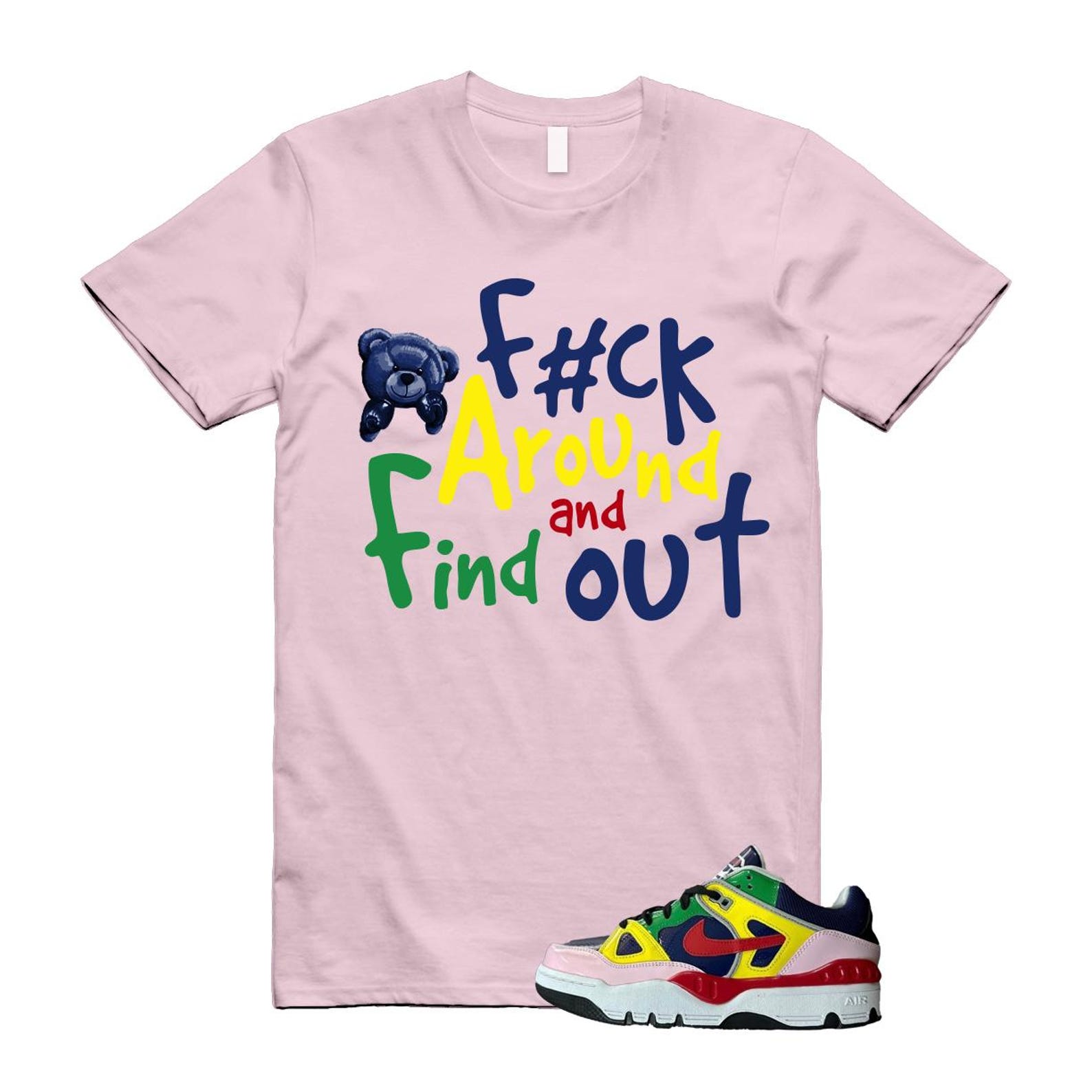 Air Force 3 Nigo White University Red Tour Yellow Pink Foam Blue Void Lucky Green Low SP T Shirt Match FCK ,HQ1458-400 T-Shirt, Sneaker Match Tee