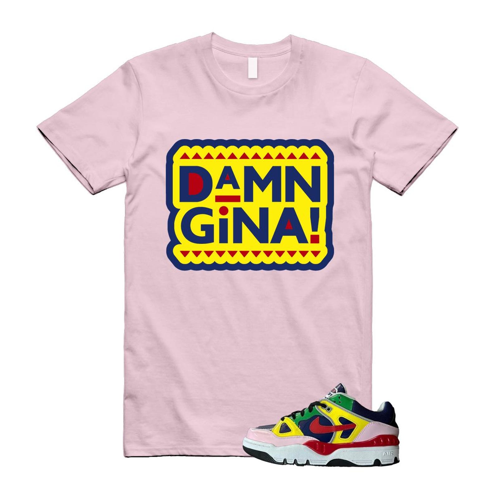 Air Force 3 Nigo White University Red Tour Yellow Pink Foam Blue Void Lucky Green Low SP T Shirt Match GINA ,HQ1458-400 T-Shirt, Sneaker Match Tee