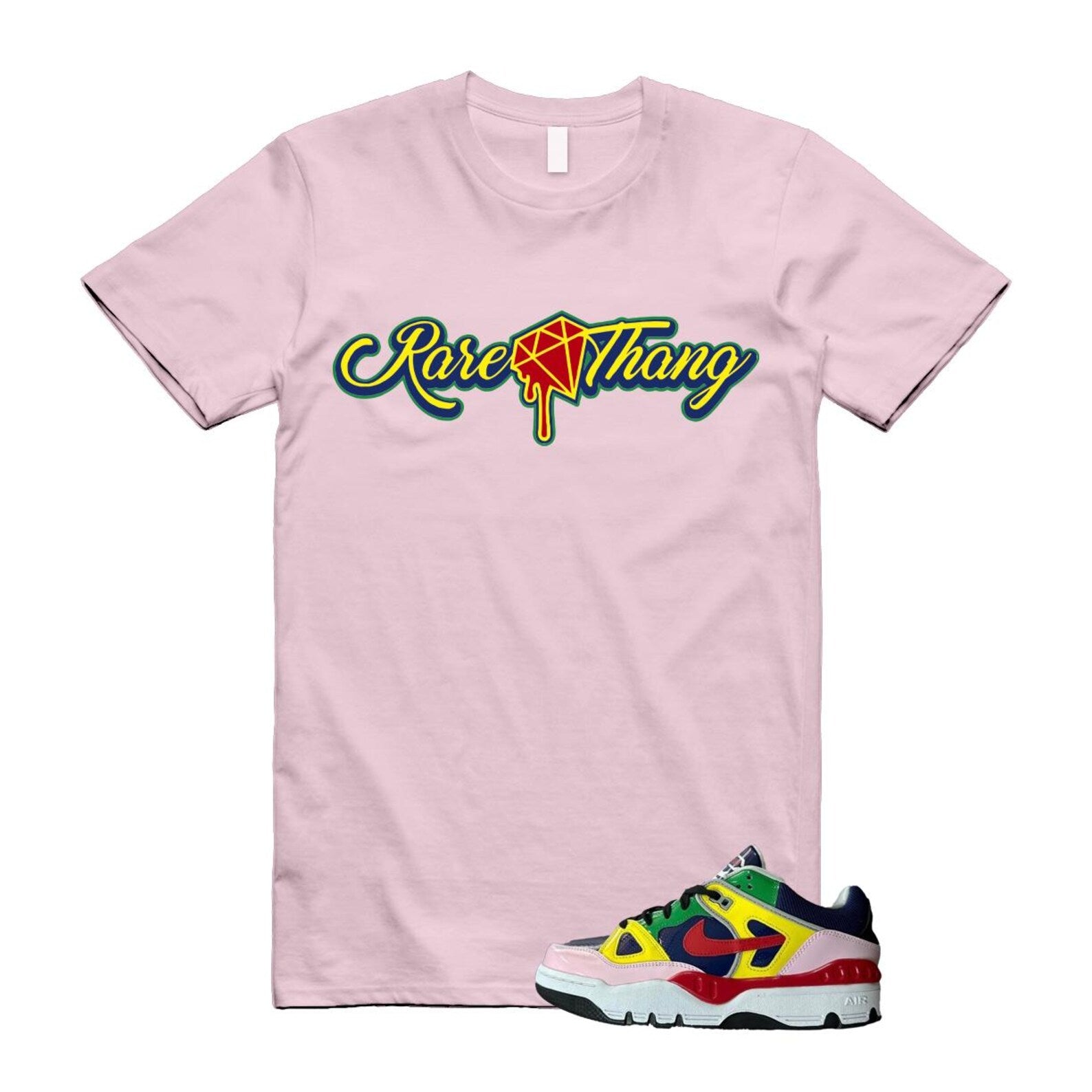 Air Force 3 Nigo White University Red Tour Yellow Pink Foam Blue Void Lucky Green Low SP T Shirt Match RARE ,HQ1458-400 T-Shirt, Sneaker Match Tee