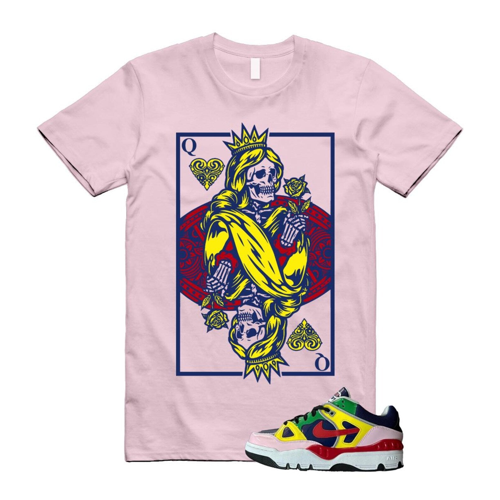 Air Force 3 Nigo White University Red Tour Yellow Pink Foam Blue Void Lucky Green Low SP T Shirt Match QC ,HQ1458-400 T-Shirt, Sneaker Match Tee