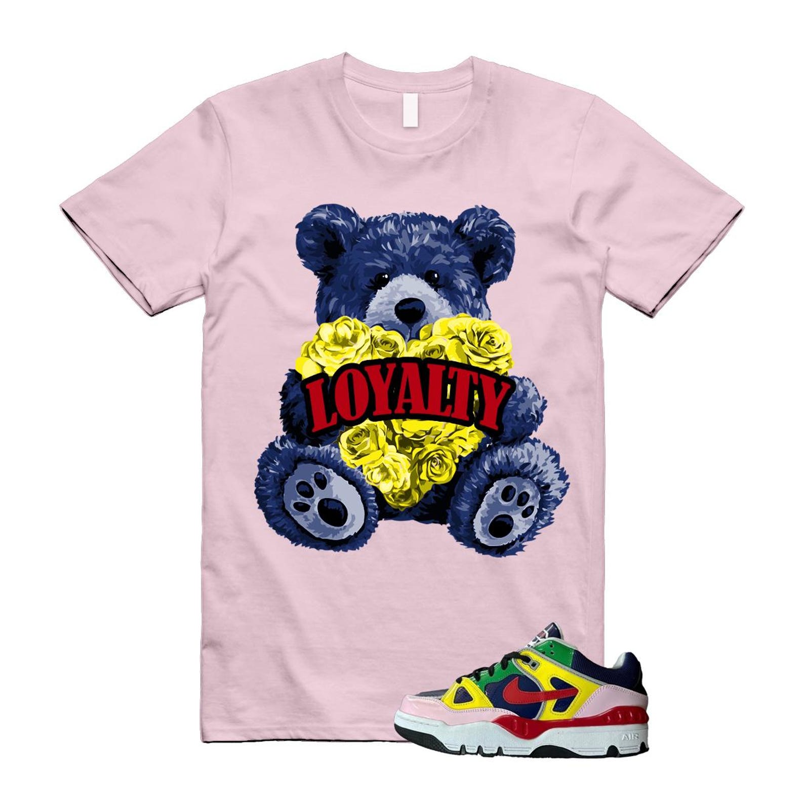 Air Force 3 Nigo White University Red Tour Yellow Pink Foam Blue Void Lucky Green Low SP T Shirt Match LYLTY ,HQ1458-400 T-Shirt, Sneaker Match Tee