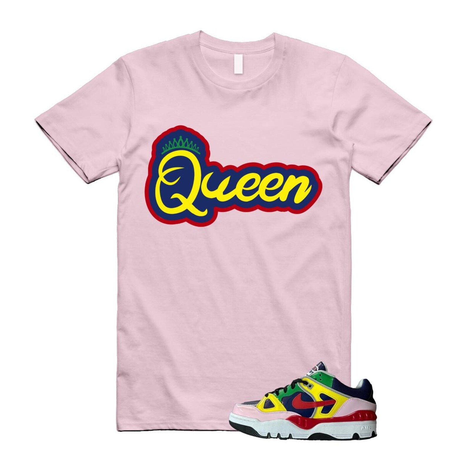 Air Force 3 Nigo White University Red Tour Yellow Pink Foam Blue Void Lucky Green Low SP T Shirt Match Q2 ,HQ1458-400 T-Shirt, Sneaker Match Tee
