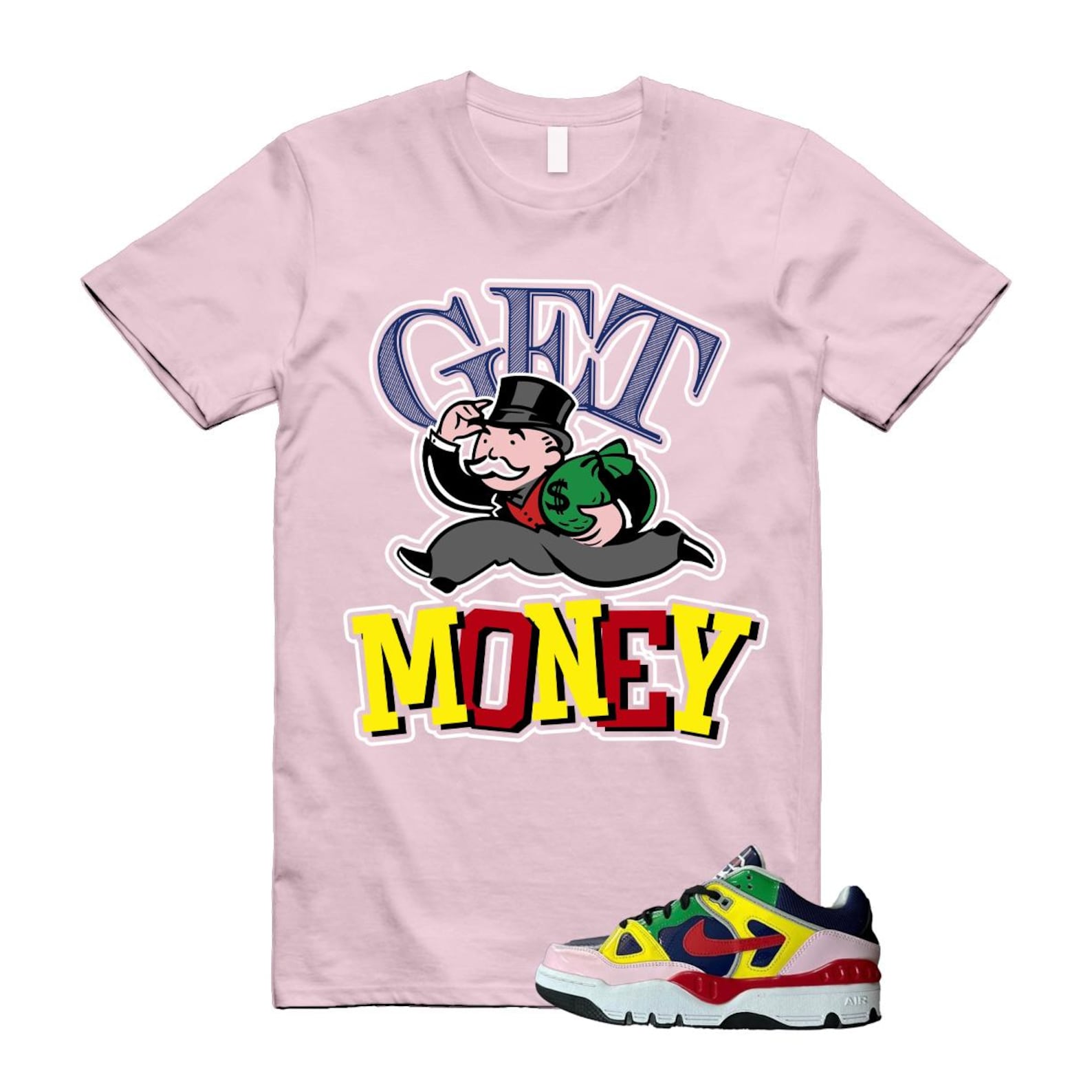 Air Force 3 Nigo White University Red Tour Yellow Pink Foam Blue Void Lucky Green Low SP T Shirt Match GM ,HQ1458-400 T-Shirt, Sneaker Match Tee