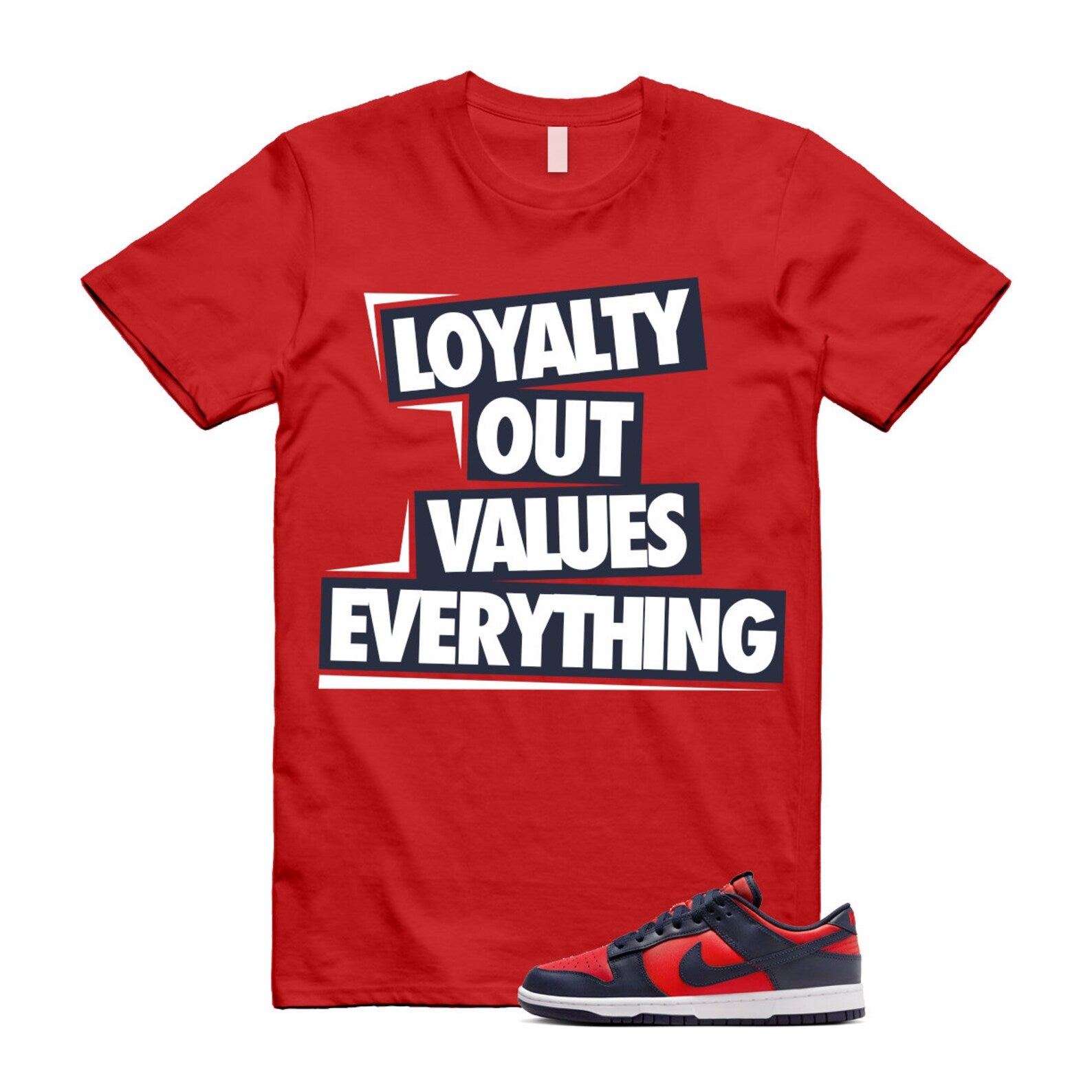 Dunk University Red Obsidian White Low Retro SE COJP T Shirt Match LOVE ,DV0833-601 T-Shirt, Sneaker Match Tee