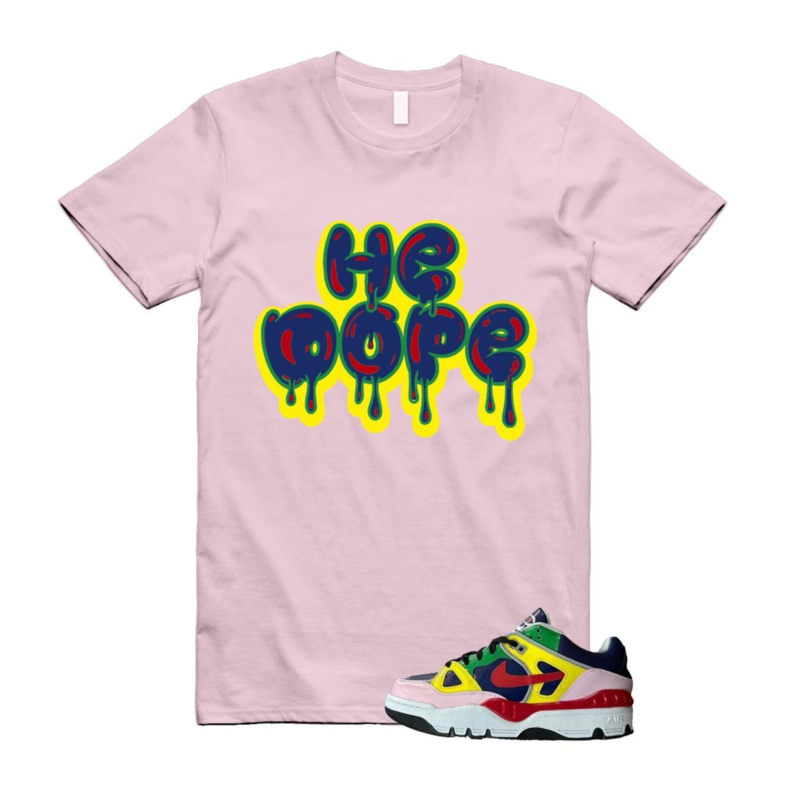 Air Force 3 Nigo White University Red Tour Yellow Pink Foam Blue Void Lucky Green Low SP T Shirt Match HE ,HQ1458-400 T-Shirt, Sneaker Match Tee