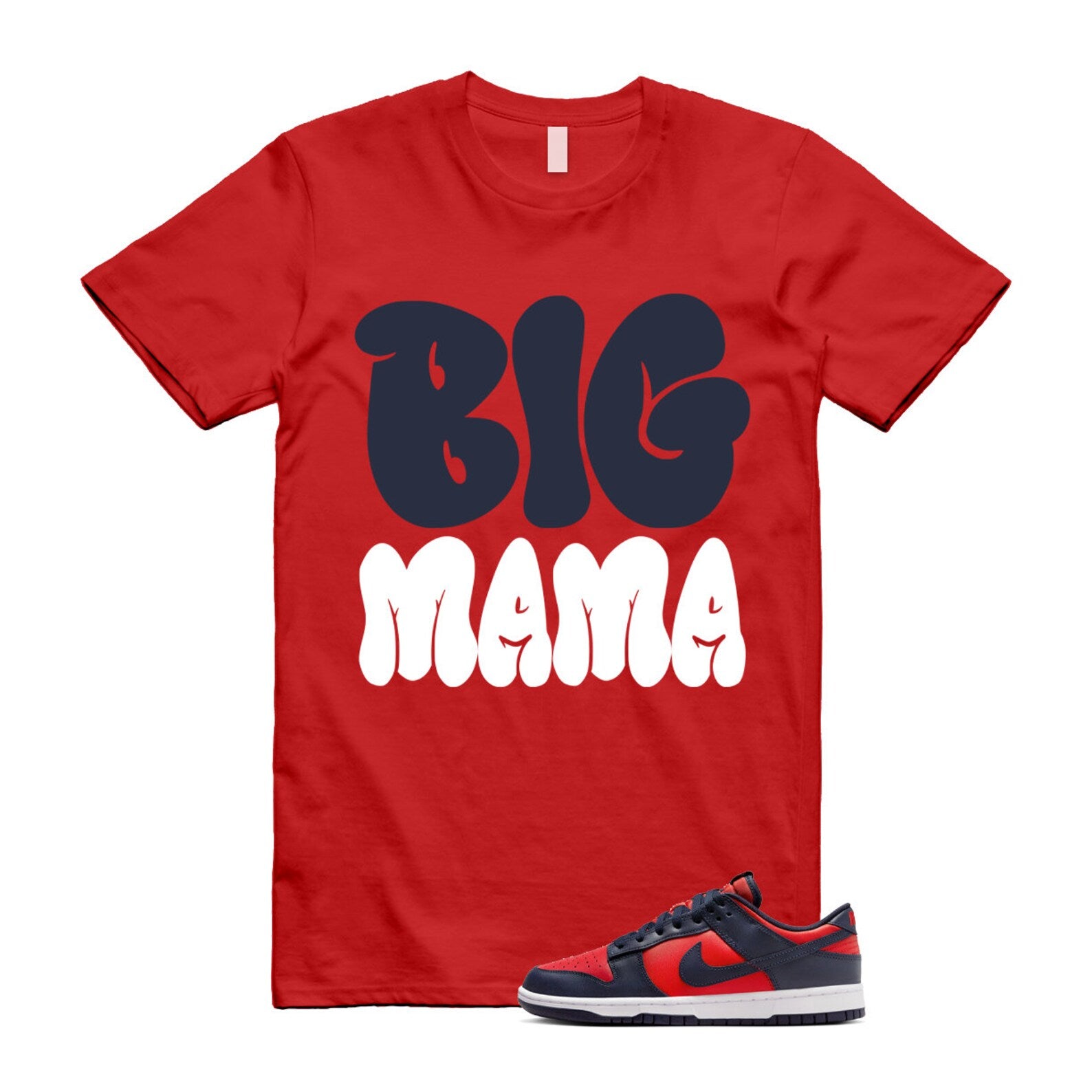 Dunk University Red Obsidian White Low Retro SE COJP T Shirt Match MAMA ,DV0833-601 T-Shirt, Sneaker Match Tee
