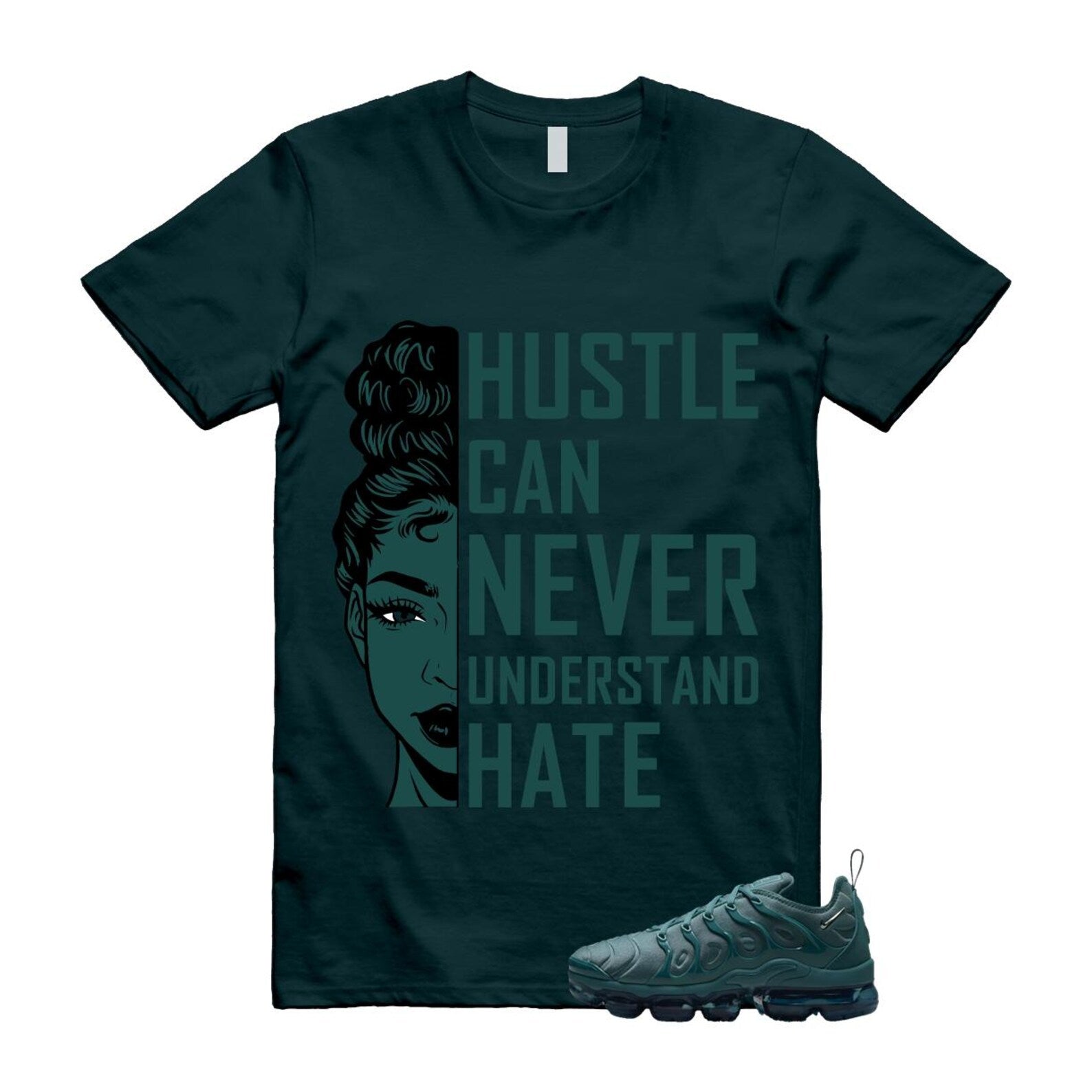 VaporMax Bicoastal Air Max Plus T Shirt Match HUSTLE ,HF5048-361 T-Shirt, Sneaker Match Tee