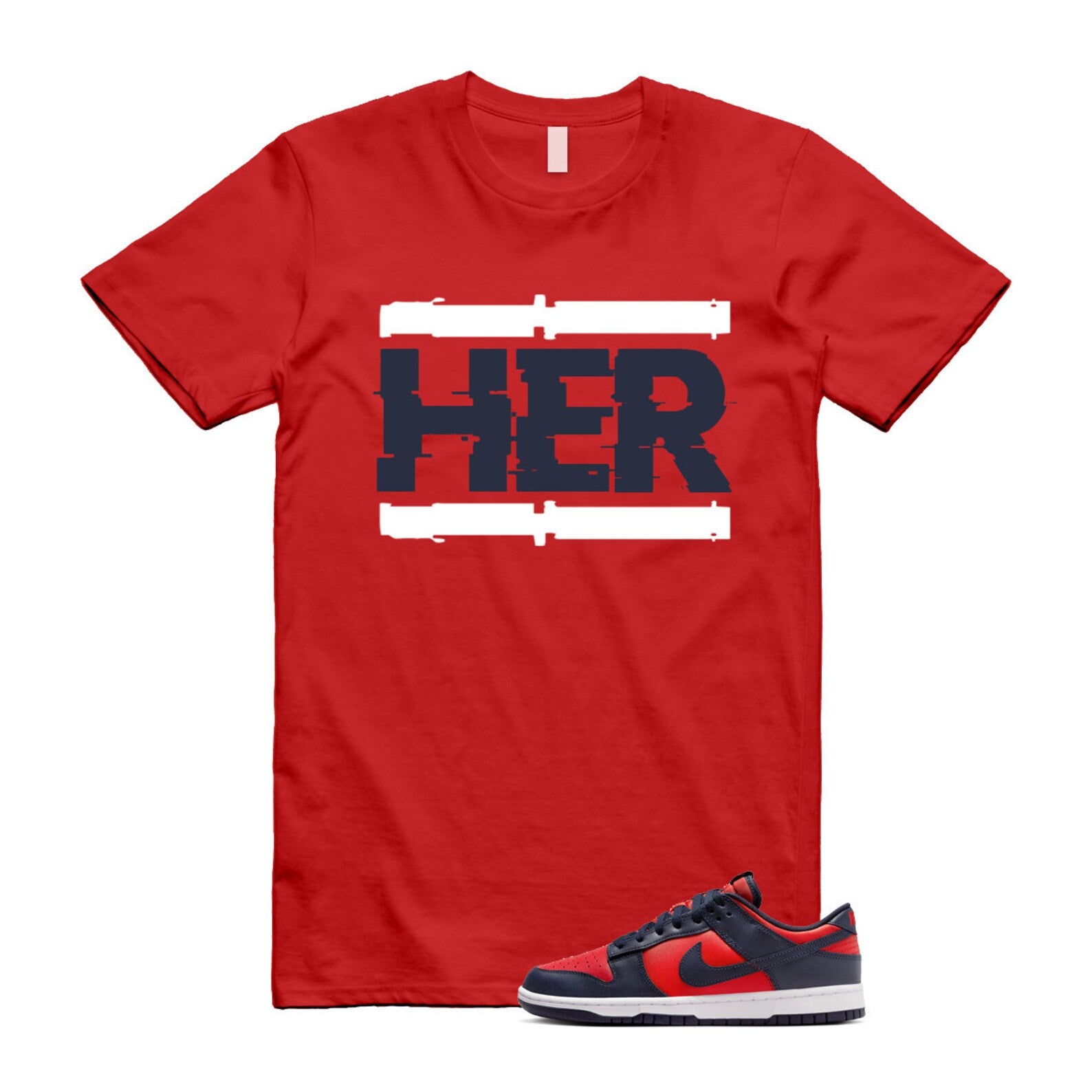 Dunk University Red Obsidian White Low Retro SE COJP T Shirt Match HER ,DV0833-601 T-Shirt, Sneaker Match Tee