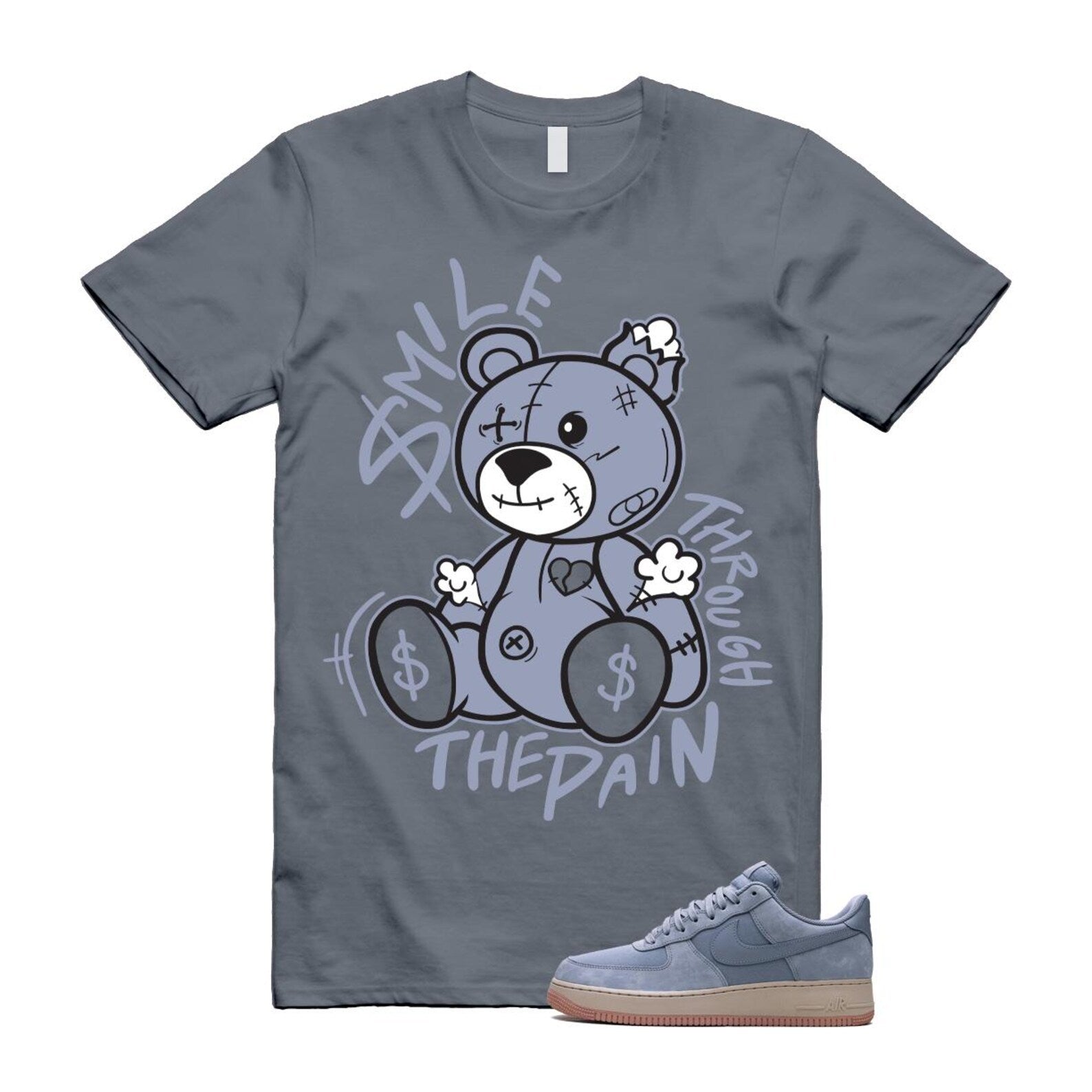 Air Force 1 Ashen Slate '07 LX Sanddrift T Shirt Match Smile Through The Pain ,FB8876-400 T-Shirt, Sneaker Match Tee