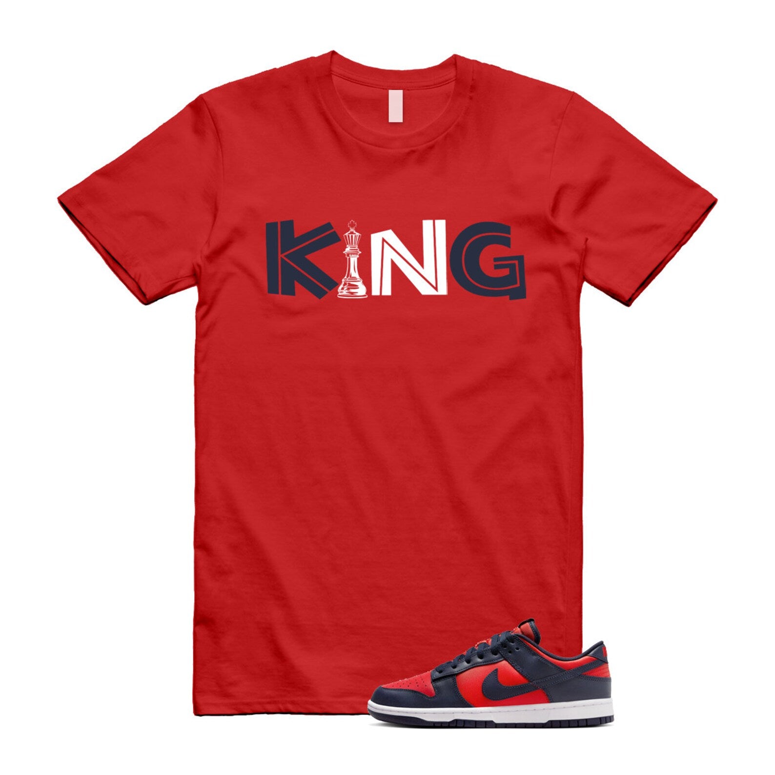 Dunk University Red Obsidian White Low Retro SE COJP T Shirt Match KING ,DV0833-601 T-Shirt, Sneaker Match Tee