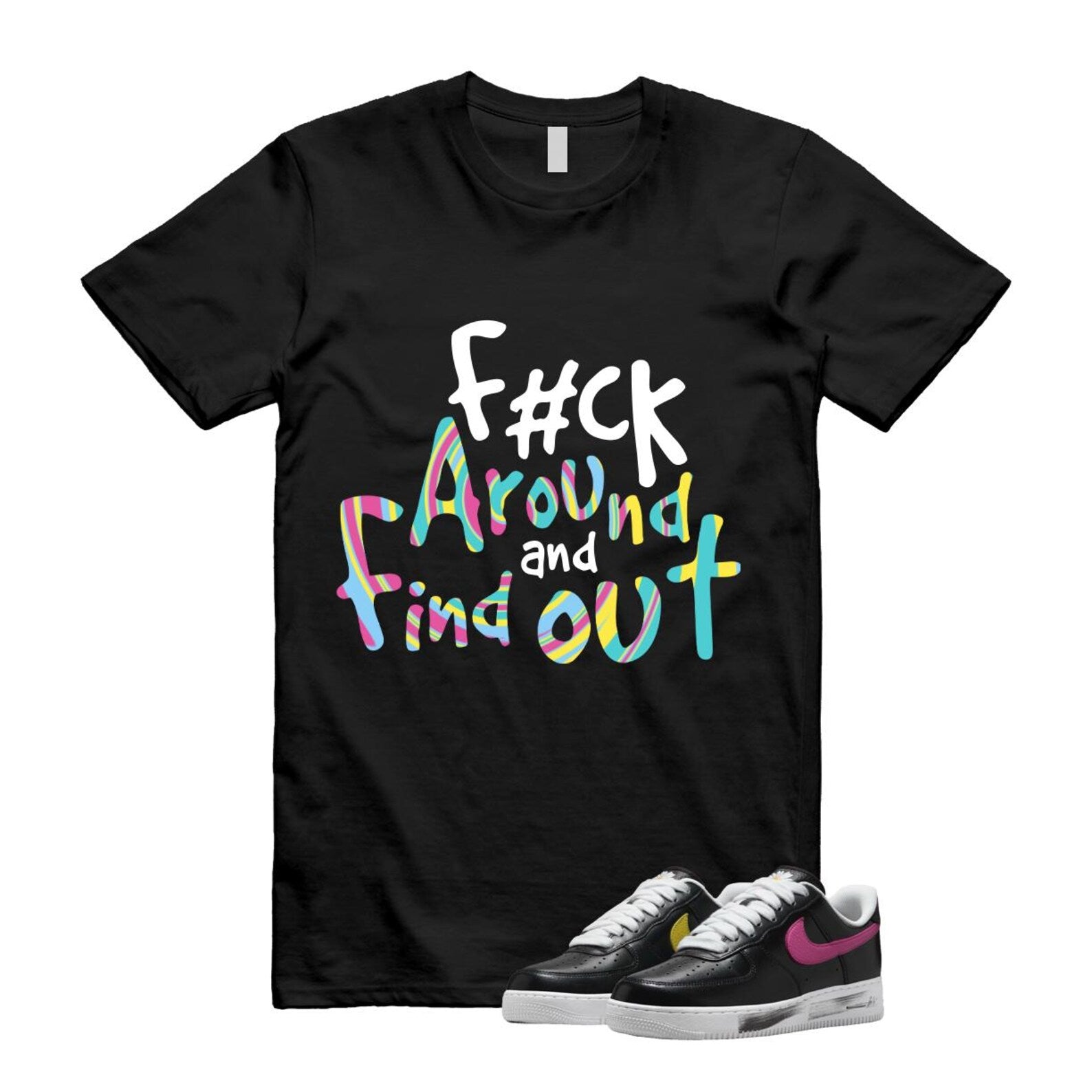 Air Force 1 Low G-Dragon Peaceminusone Para-Noise 3.0 Black New Emerald Pinkfire Tour Yellow Blue Gale T Shirt Match FCK2 ,AQ3692-004 T-Shirt, Sneaker Match Tee