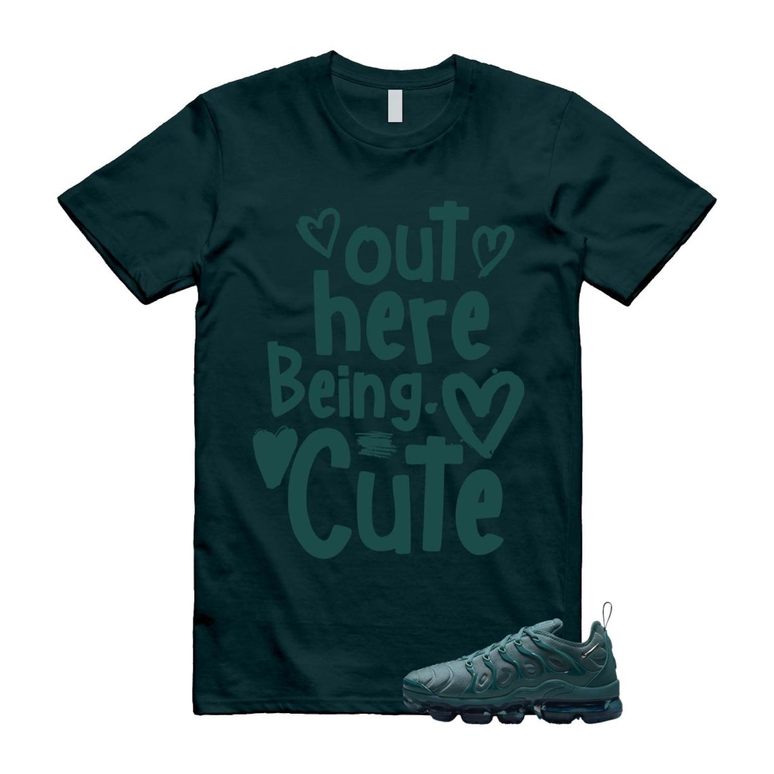 VaporMax Bicoastal Air Max Plus T Shirt Match Out Here Being Cute ,HF5048-361 T-Shirt, Sneaker Match Tee