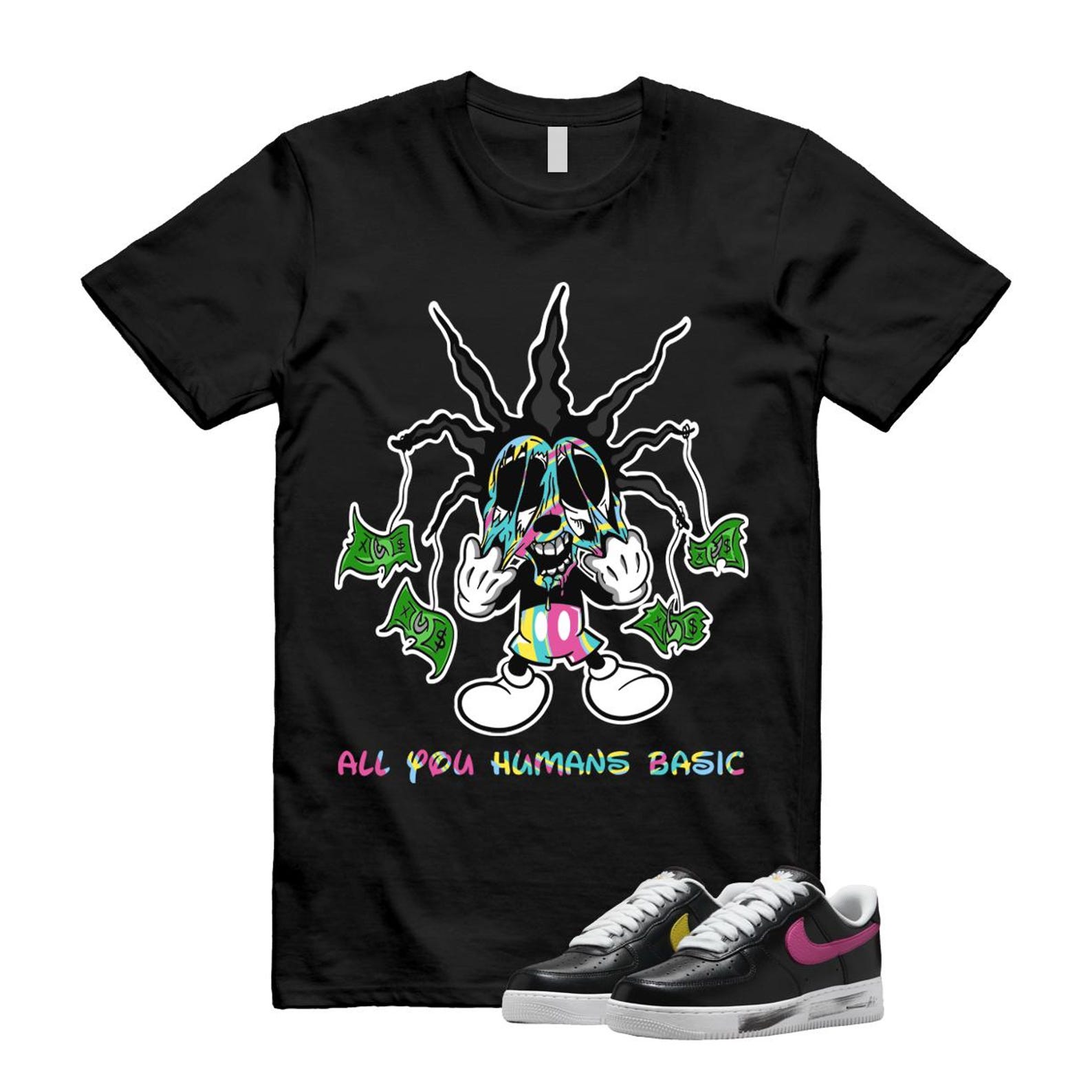 Air Force 1 Low G-Dragon Peaceminusone Para-Noise 3.0 Black New Emerald Pinkfire Tour Yellow Blue Gale T Shirt Match HOOK ,AQ3692-004 T-Shirt, Sneaker Match Tee