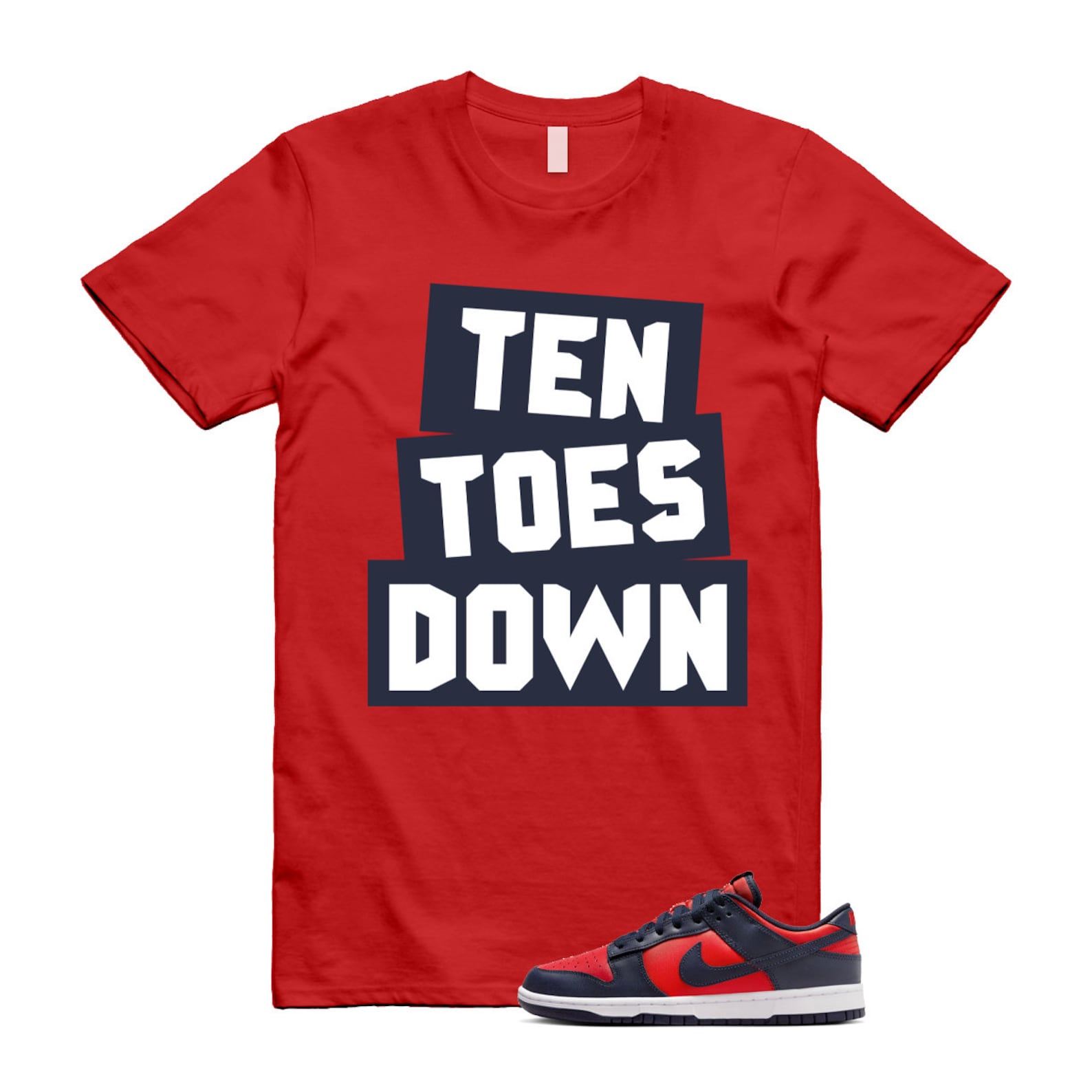 Dunk University Red Obsidian White Low Retro SE COJP T Shirt Match TTD ,DV0833-601 T-Shirt, Sneaker Match Tee