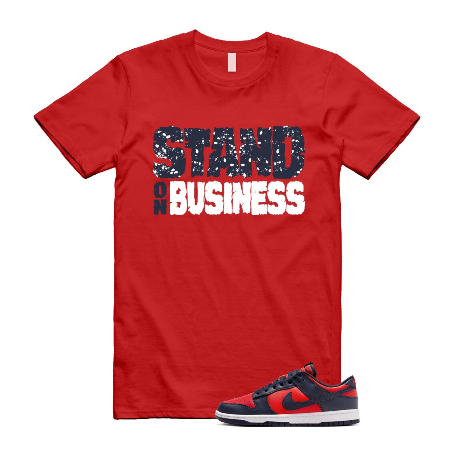 Dunk University Red Obsidian White Low Retro SE COJP T Shirt Match Stand On Business ,DV0833-601 T-Shirt, Sneaker Match Tee