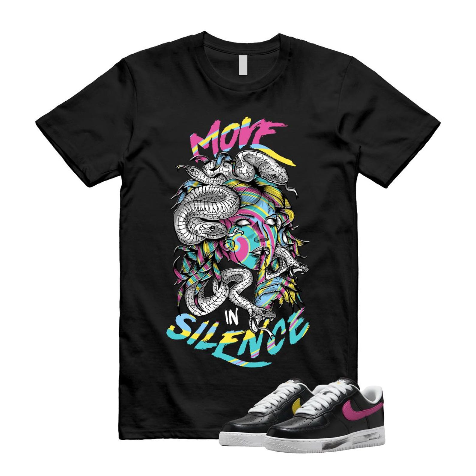 Air Force 1 Low G-Dragon Peaceminusone Para-Noise 3.0 Black New Emerald Pinkfire Tour Yellow Blue Gale T Shirt Match MIS ,AQ3692-004 T-Shirt, Sneaker Match Tee