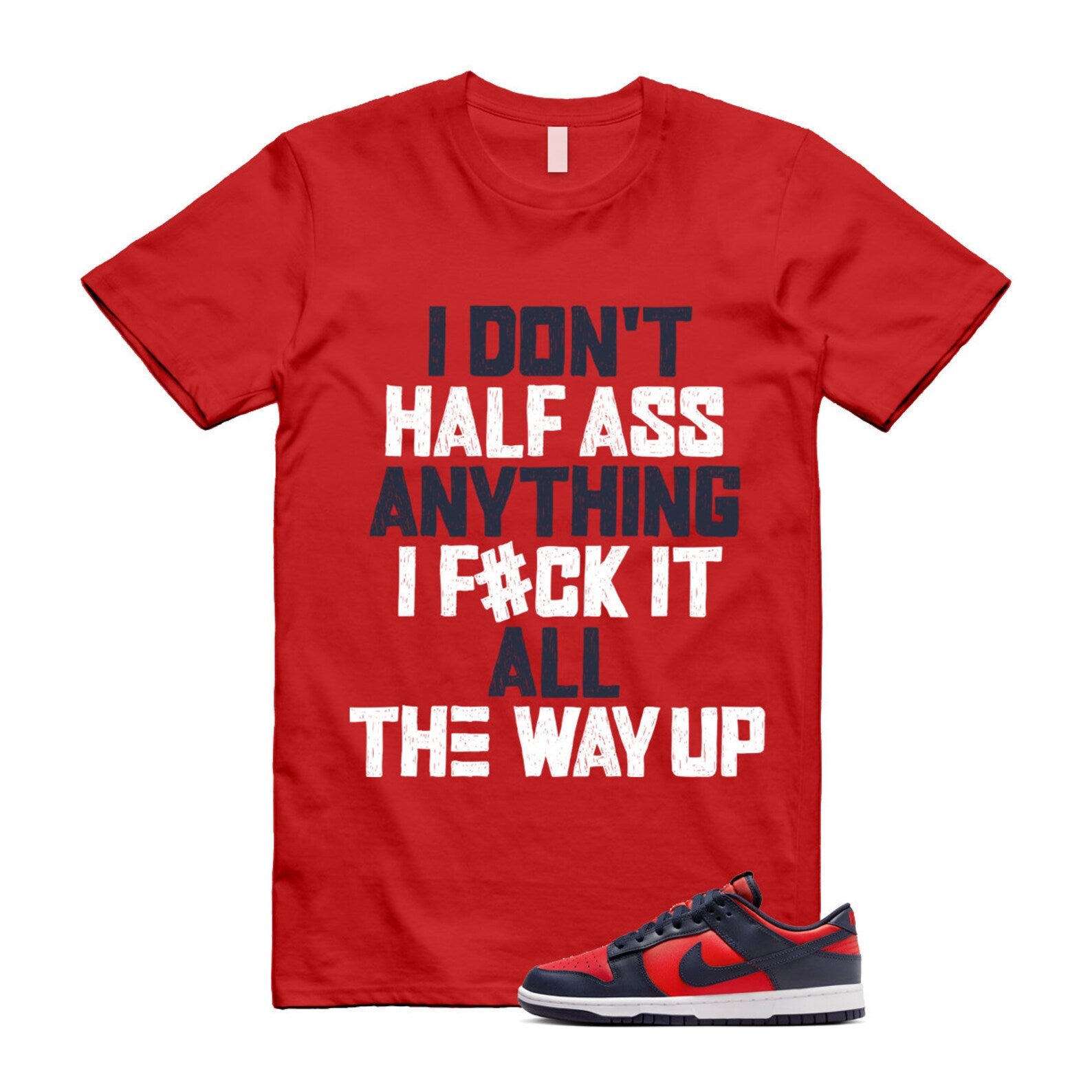 Dunk University Red Obsidian White Low Retro SE COJP T Shirt Match HALF ,DV0833-601 T-Shirt, Sneaker Match Tee