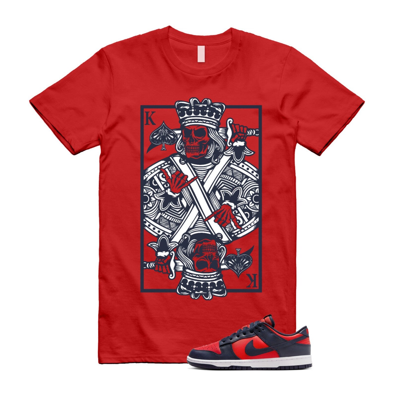 Dunk University Red Obsidian White Low Retro SE COJP T Shirt Match KC ,DV0833-601 T-Shirt, Sneaker Match Tee