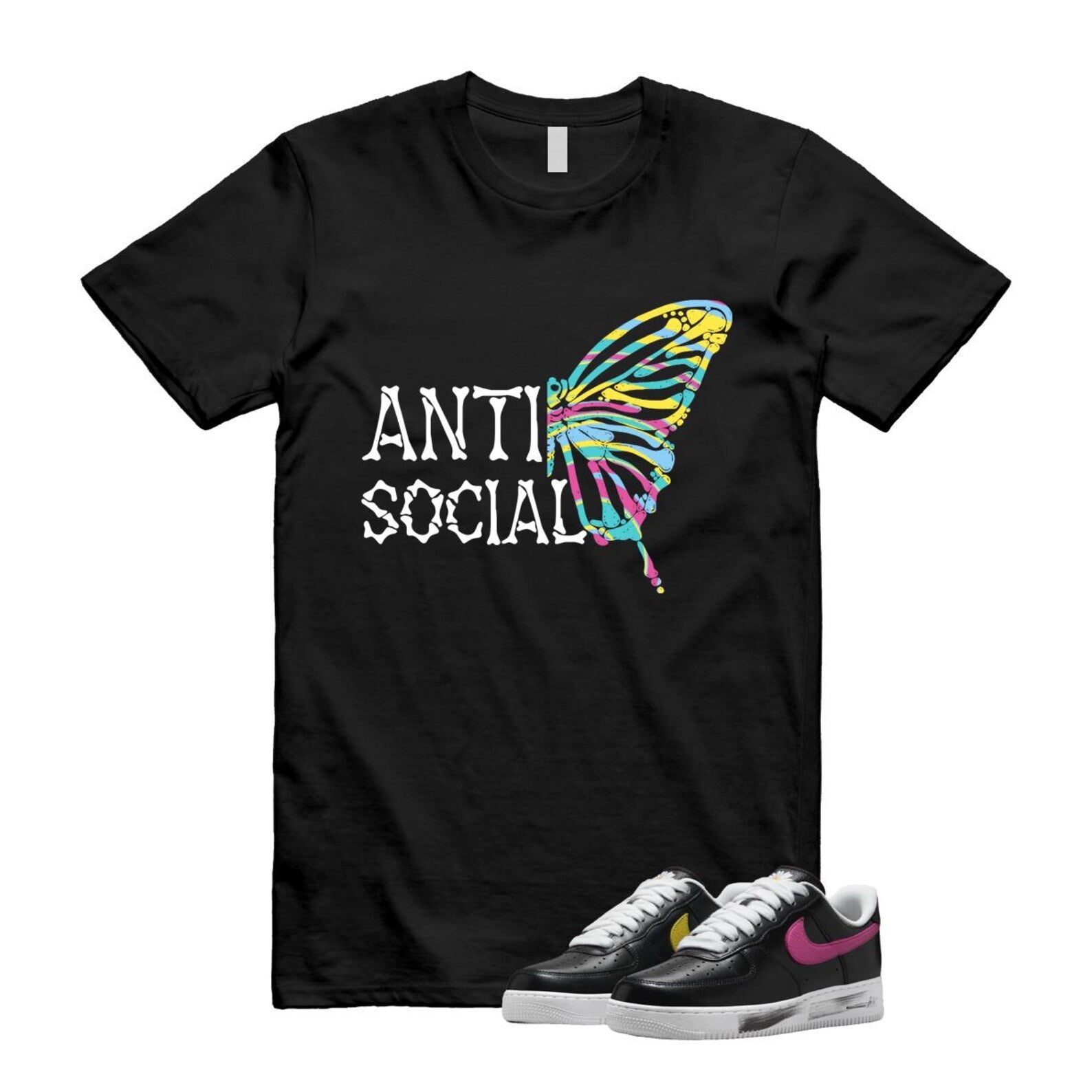 Air Force 1 Low G-Dragon Peaceminusone Para-Noise 3.0 Black New Emerald Pinkfire Tour Yellow Blue Gale T Shirt Match ASB ,AQ3692-004 T-Shirt, Sneaker Match Tee