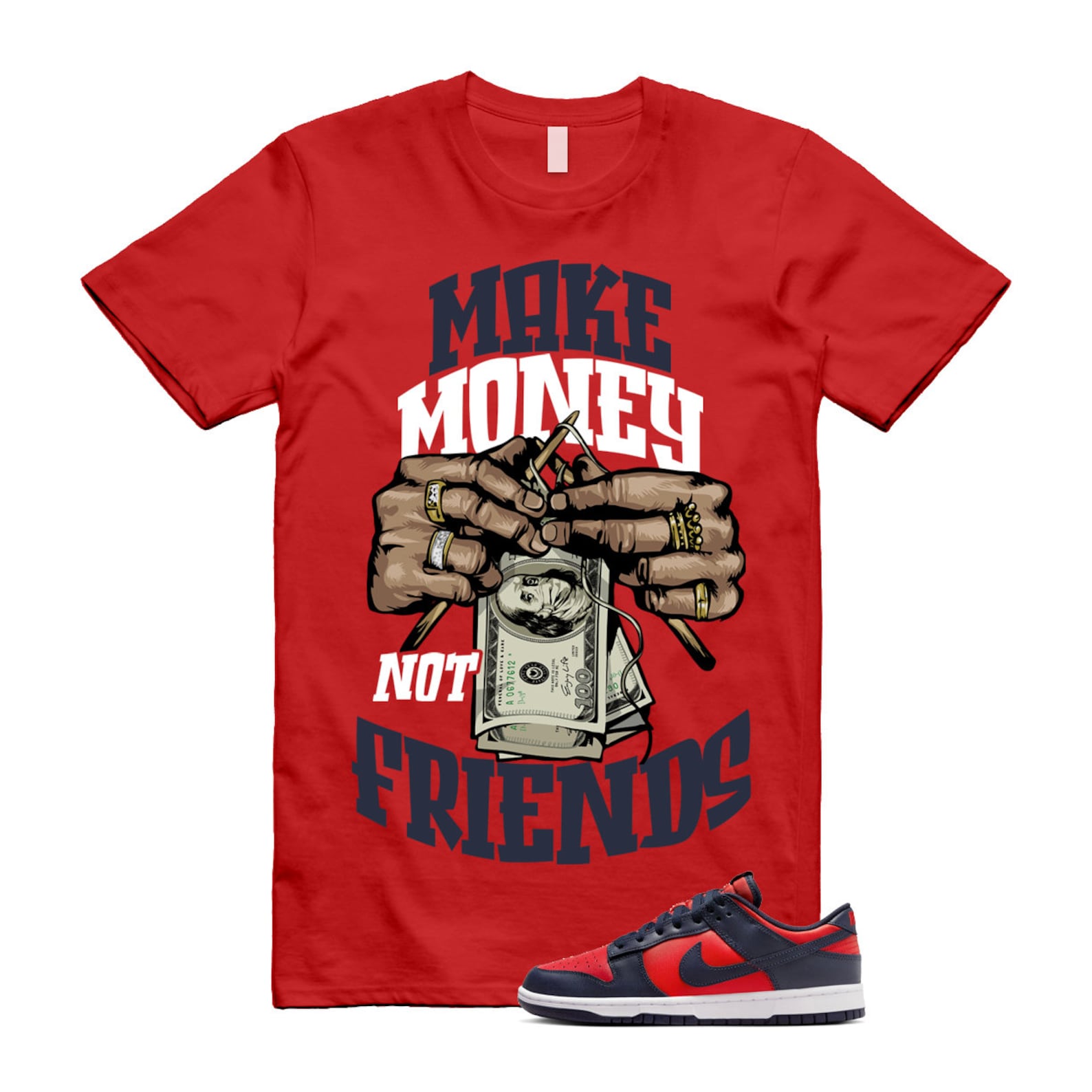 Dunk University Red Obsidian White Low Retro SE COJP T Shirt Match MM ,DV0833-601 T-Shirt, Sneaker Match Tee