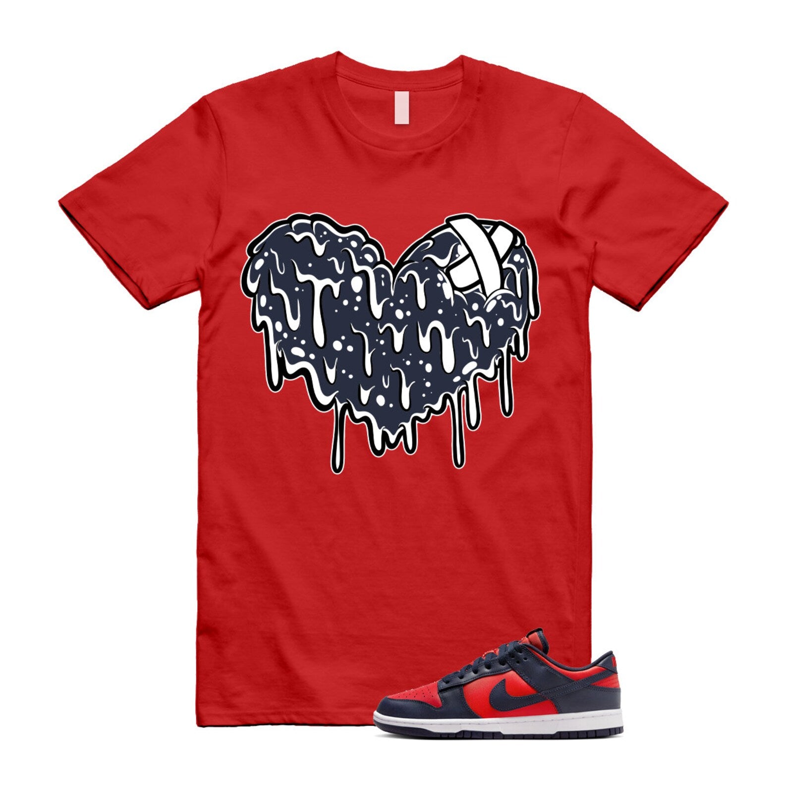 Dunk University Red Obsidian White Low Retro SE COJP T Shirt Match DRHRT ,DV0833-601 T-Shirt, Sneaker Match Tee