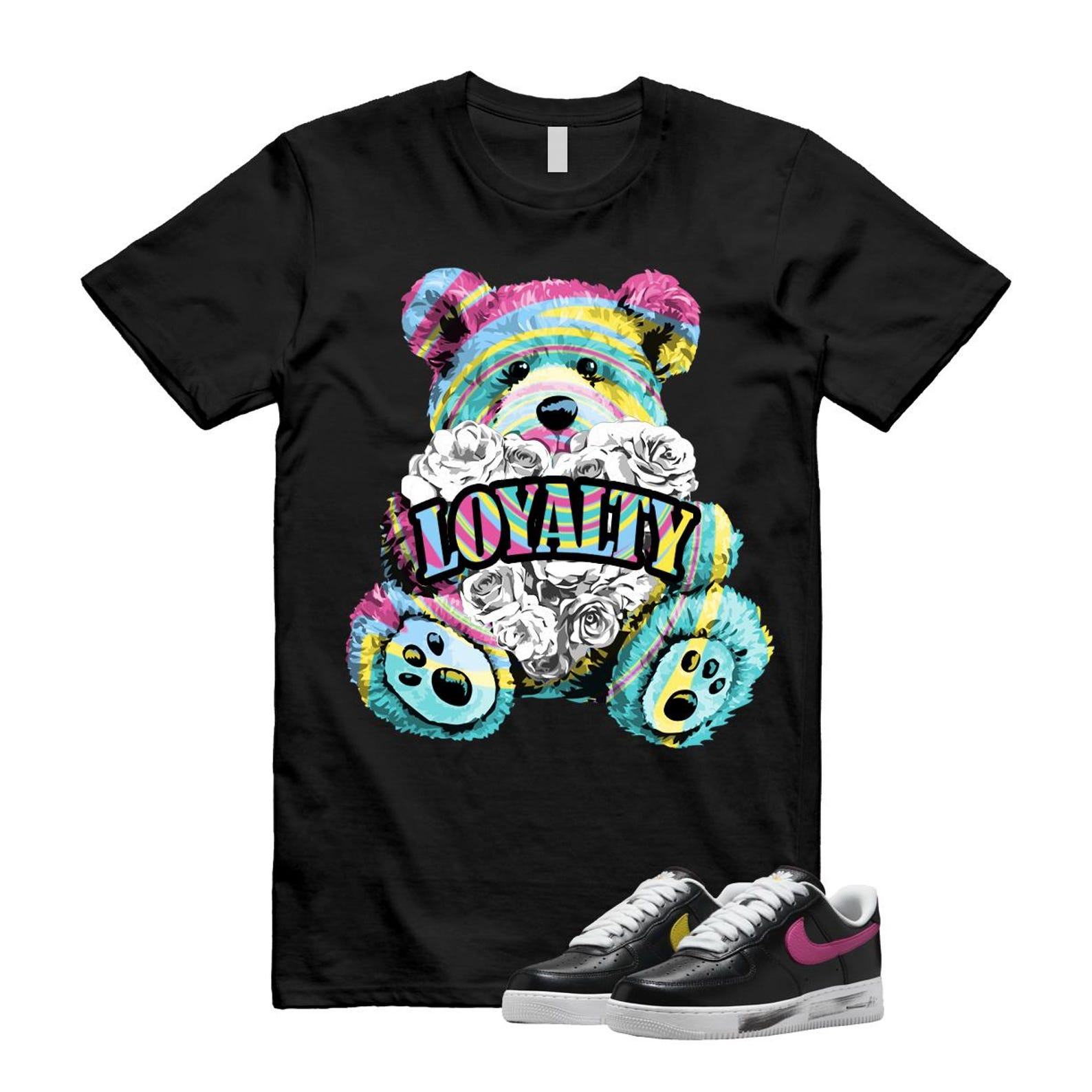 Air Force 1 Low G-Dragon Peaceminusone Para-Noise 3.0 Black New Emerald Pinkfire Tour Yellow Blue Gale T Shirt Match LYLTY ,AQ3692-004 T-Shirt, Sneaker Match Tee