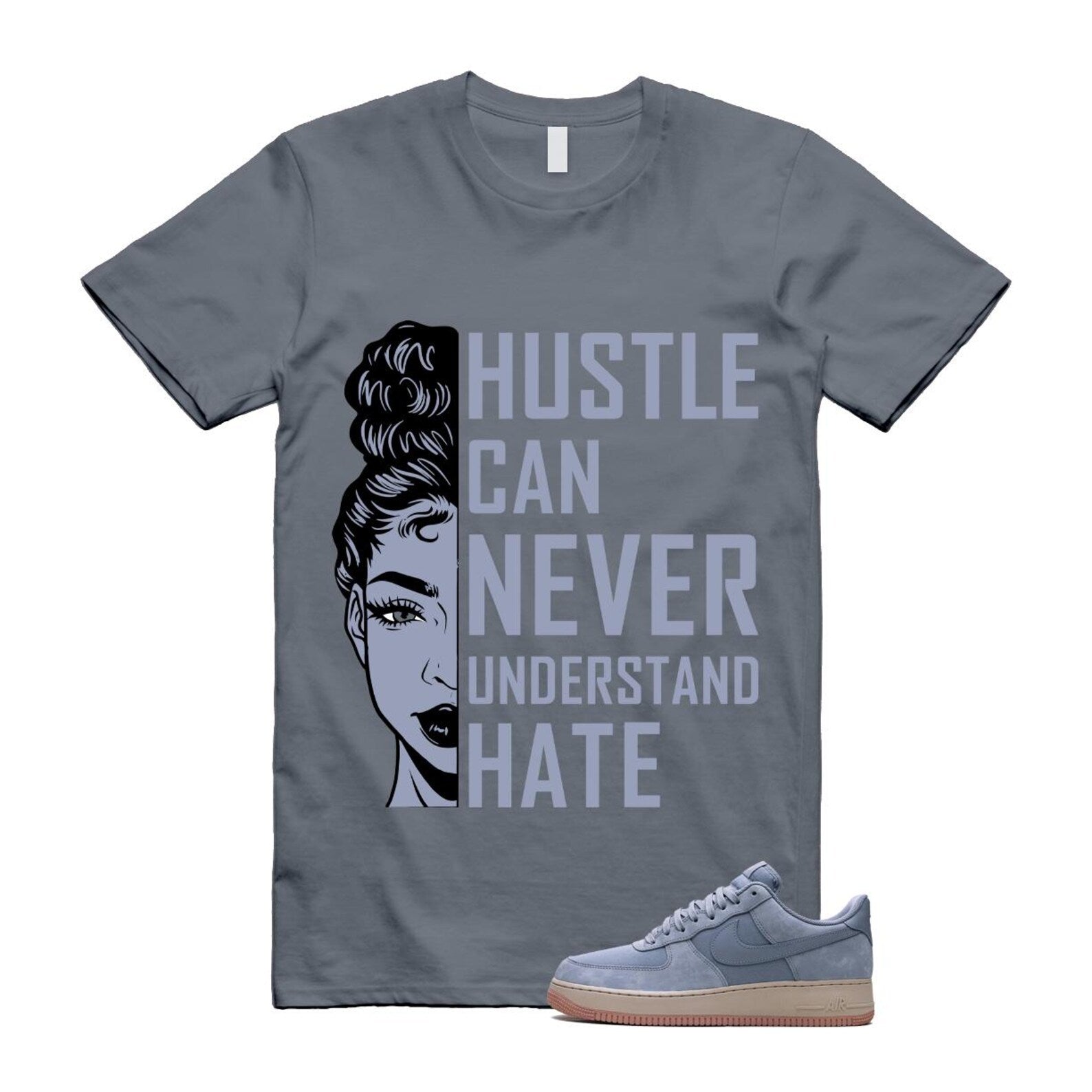 Air Force 1 Ashen Slate '07 LX Sanddrift T Shirt Match HUSTLE ,FB8876-400 T-Shirt, Sneaker Match Tee