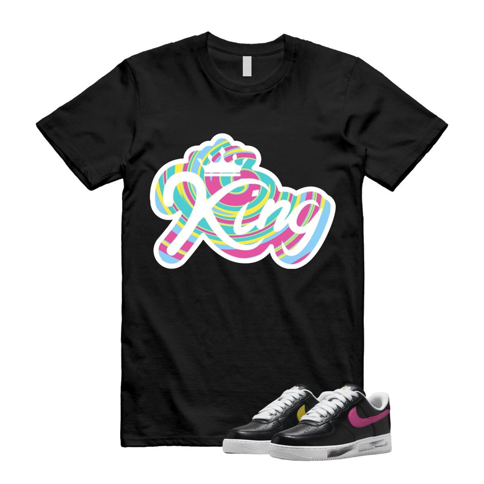 Air Force 1 Low G-Dragon Peaceminusone Para-Noise 3.0 Black New Emerald Pinkfire Tour Yellow Blue Gale T Shirt Match K2 ,AQ3692-004 T-Shirt, Sneaker Match Tee