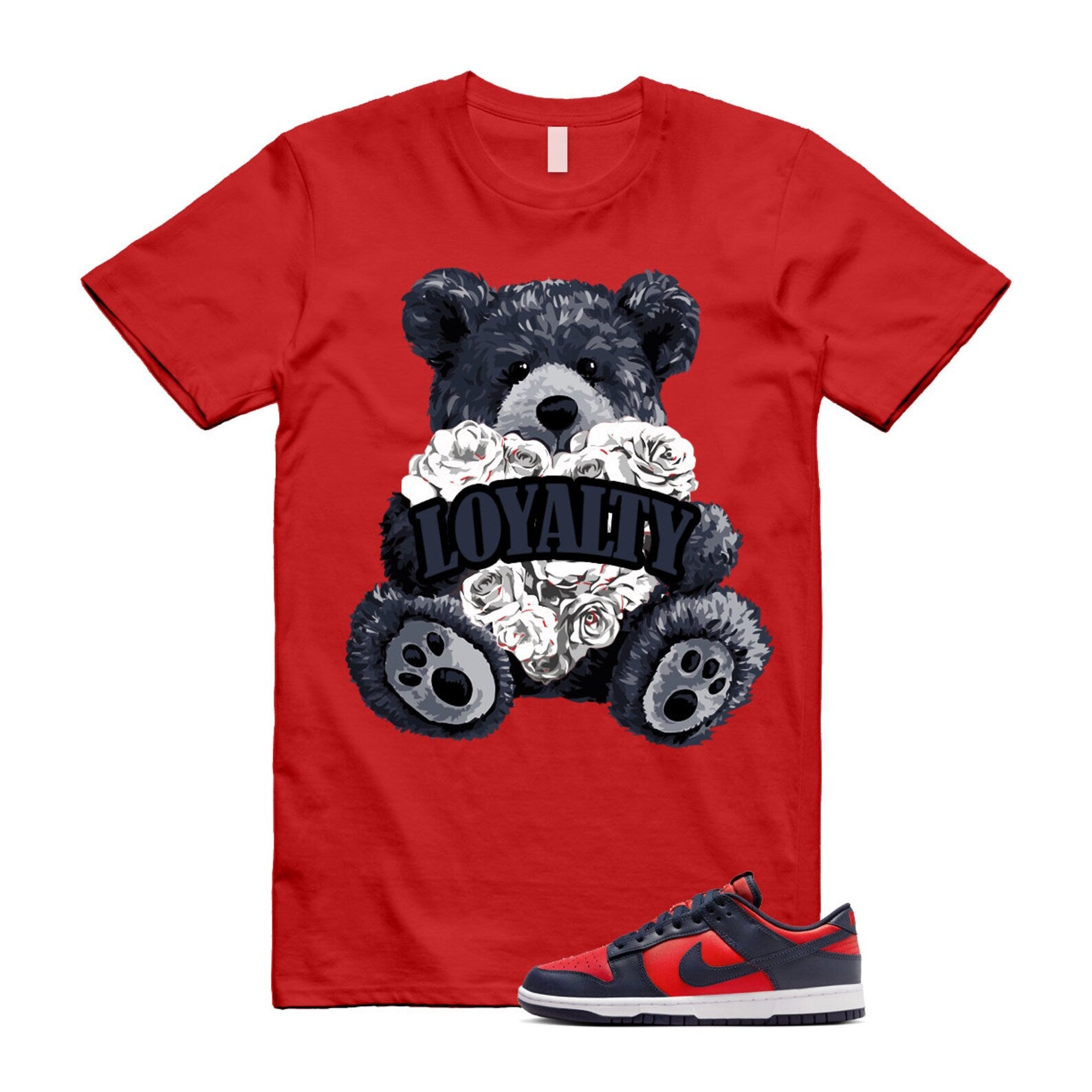 Dunk University Red Obsidian White Low Retro SE COJP T Shirt Match LYLTY ,DV0833-601 T-Shirt, Sneaker Match Tee