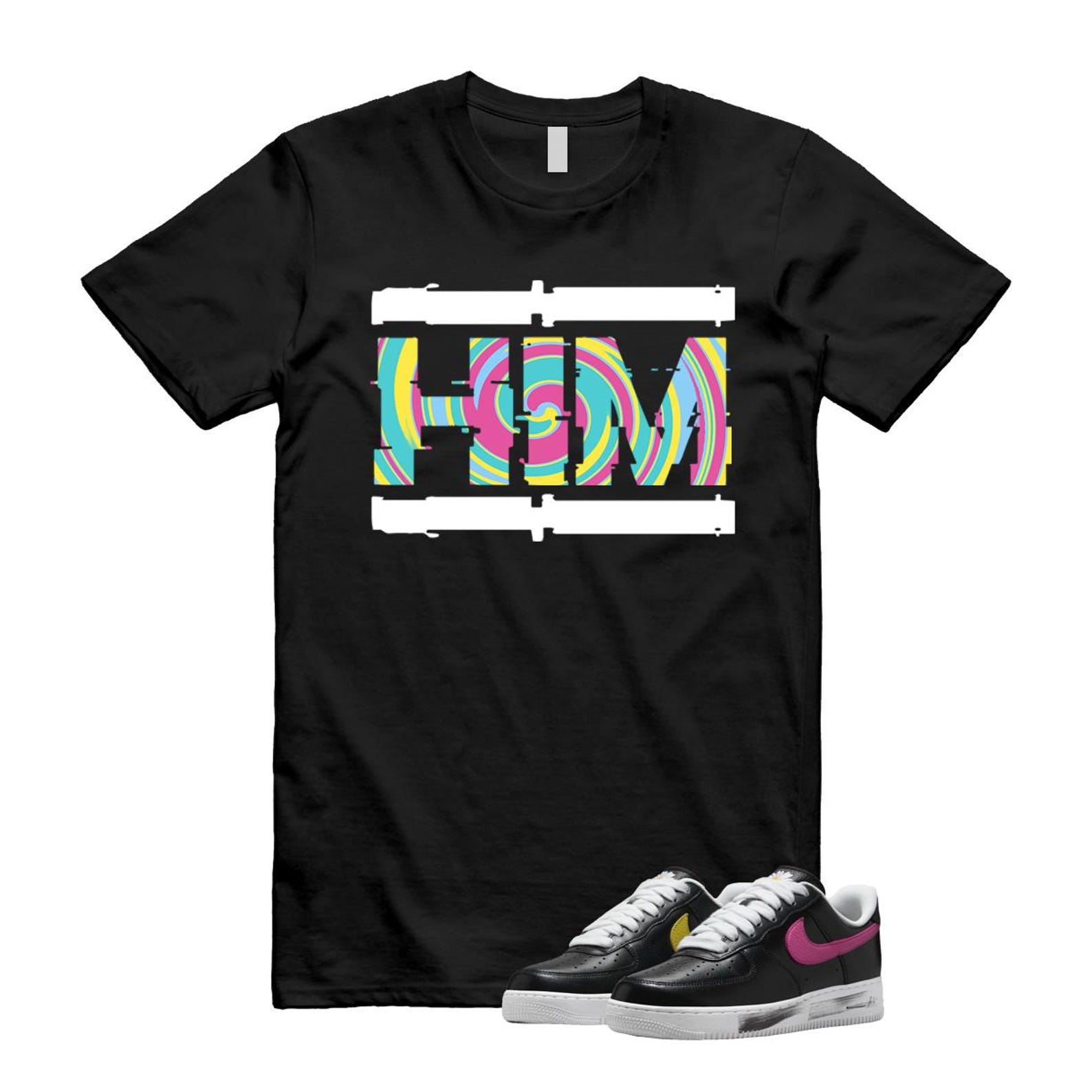 Air Force 1 Low G-Dragon Peaceminusone Para-Noise 3.0 Black New Emerald Pinkfire Tour Yellow Blue Gale T Shirt Match HIM ,AQ3692-004 T-Shirt, Sneaker Match Tee