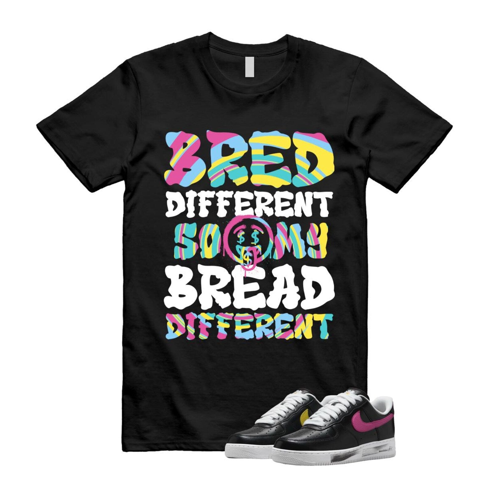 Air Force 1 Low G-Dragon Peaceminusone Para-Noise 3.0 Black New Emerald Pinkfire Tour Yellow Blue Gale T Shirt Match BDBD ,AQ3692-004 T-Shirt, Sneaker Match Tee