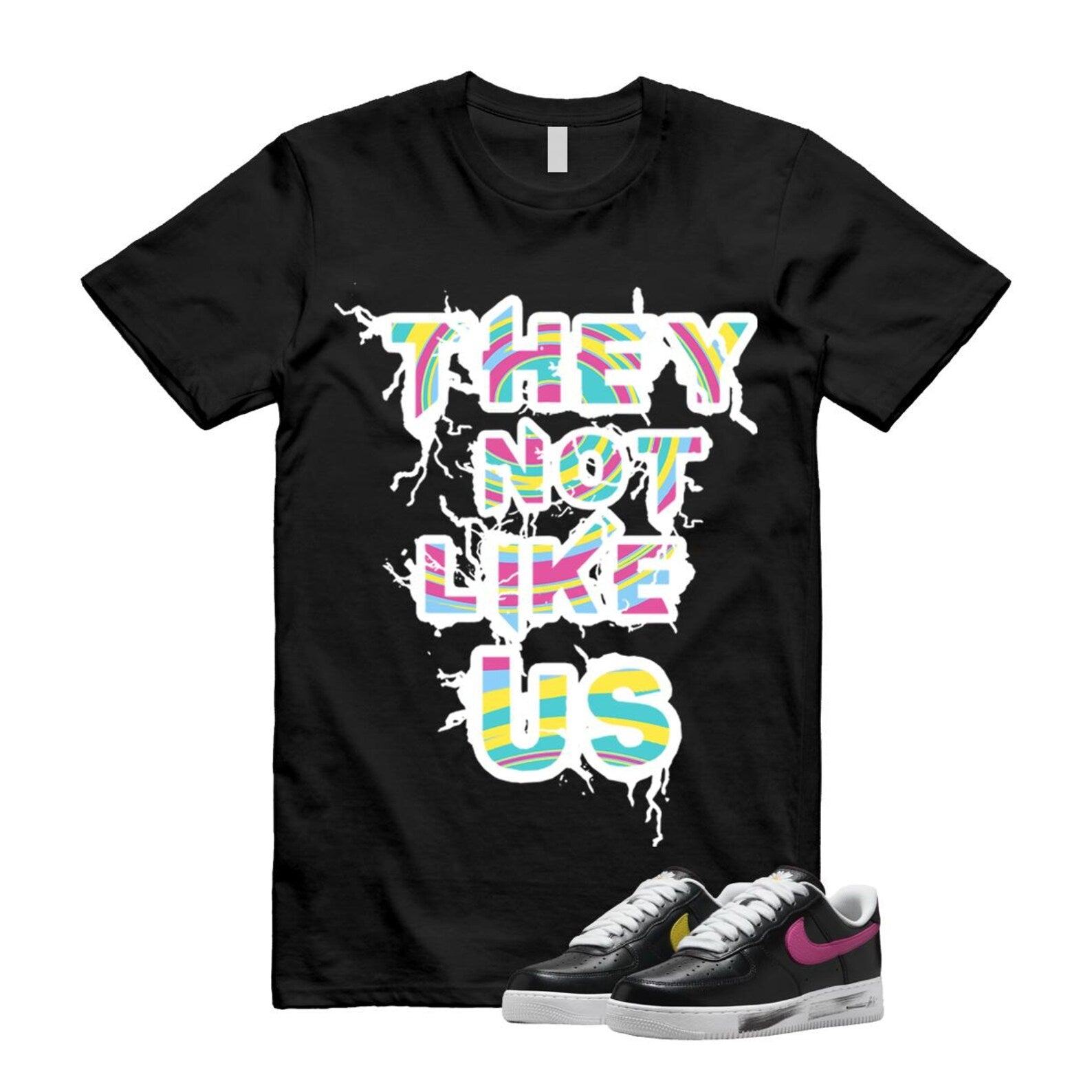 Air Force 1 Low G-Dragon Peaceminusone Para-Noise 3.0 Black New Emerald Pinkfire Tour Yellow Blue Gale T Shirt Match US ,AQ3692-004 T-Shirt, Sneaker Match Tee
