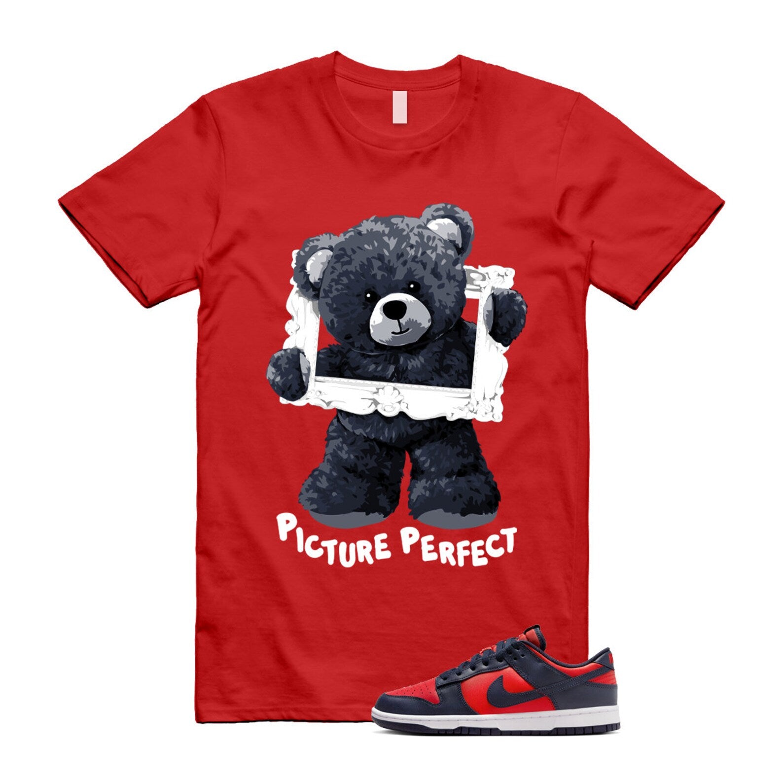 Dunk University Red Obsidian White Low Retro SE COJP T Shirt Match PIC ,DV0833-601 T-Shirt, Sneaker Match Tee