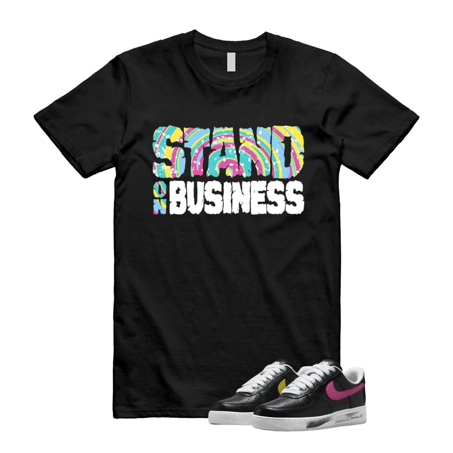 Air Force 1 Low G-Dragon Peaceminusone Para-Noise 3.0 Black New Emerald Pinkfire Tour Yellow Blue Gale T Shirt Match Stand On Business ,AQ3692-004 T-Shirt, Sneaker Match Tee