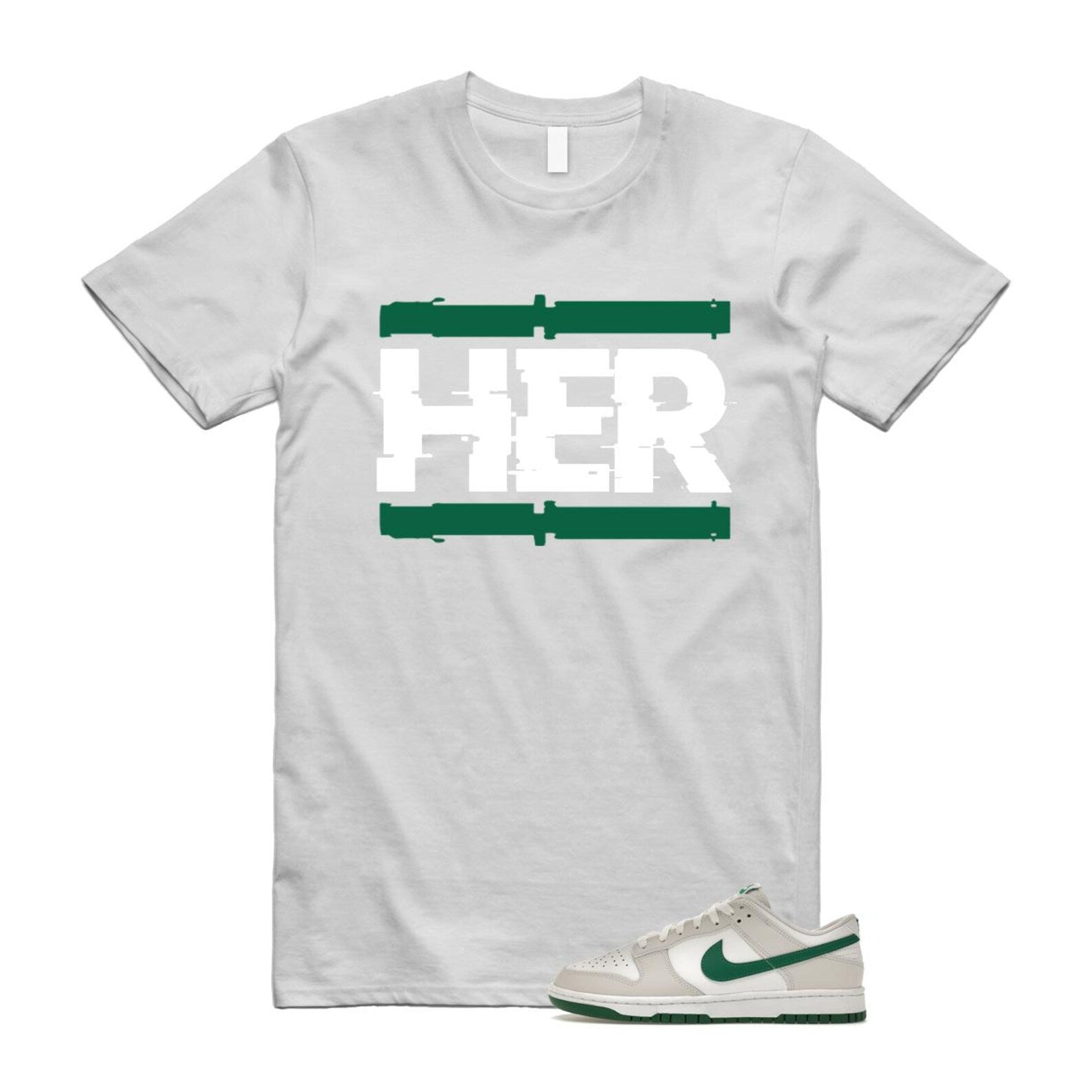 Dunk Summit White Malachite Low Retro T Shirt Match HER ,DV0831-107 T-Shirt, Sneaker Match Tee