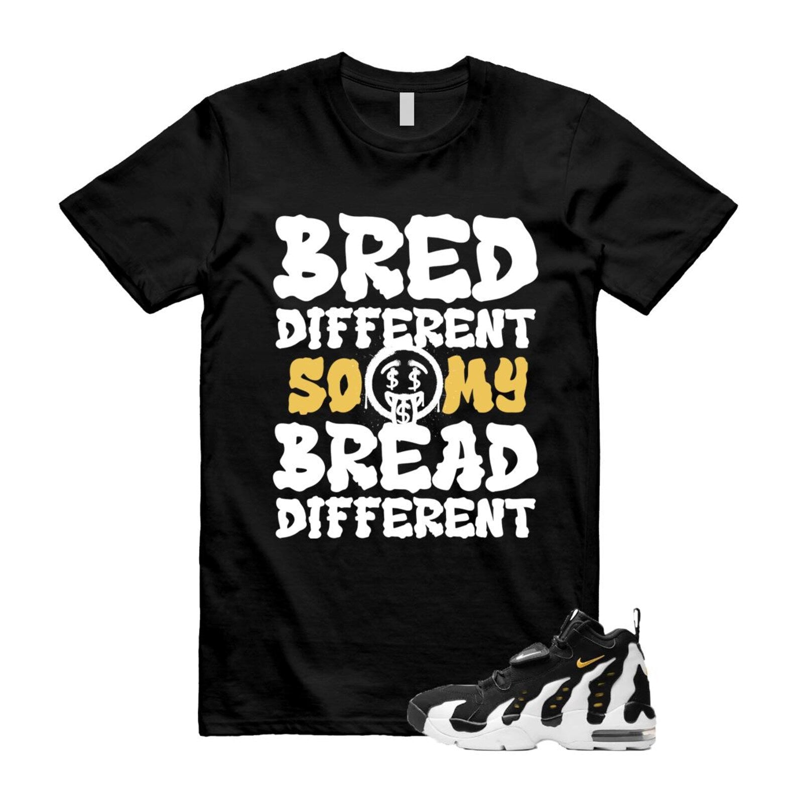 Air DT Max 96 Black White Varsity Maize T Shirt Match BDBD ,HM8249-001 T-Shirt, Sneaker Match Tee