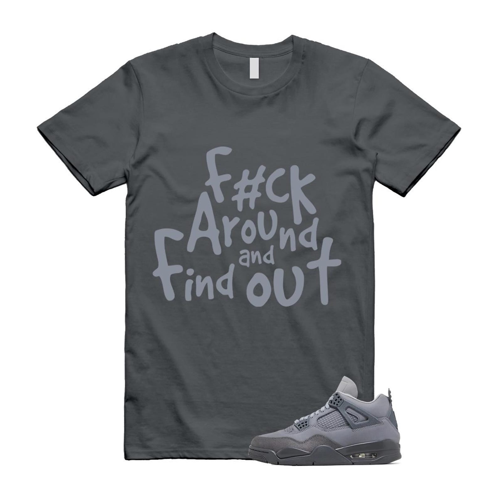 4 Wet Cement Smoke Iron Grey Retro SE T Shirt Match FCK2 ,FQ7928-001 T-Shirt, Sneaker Match Tee