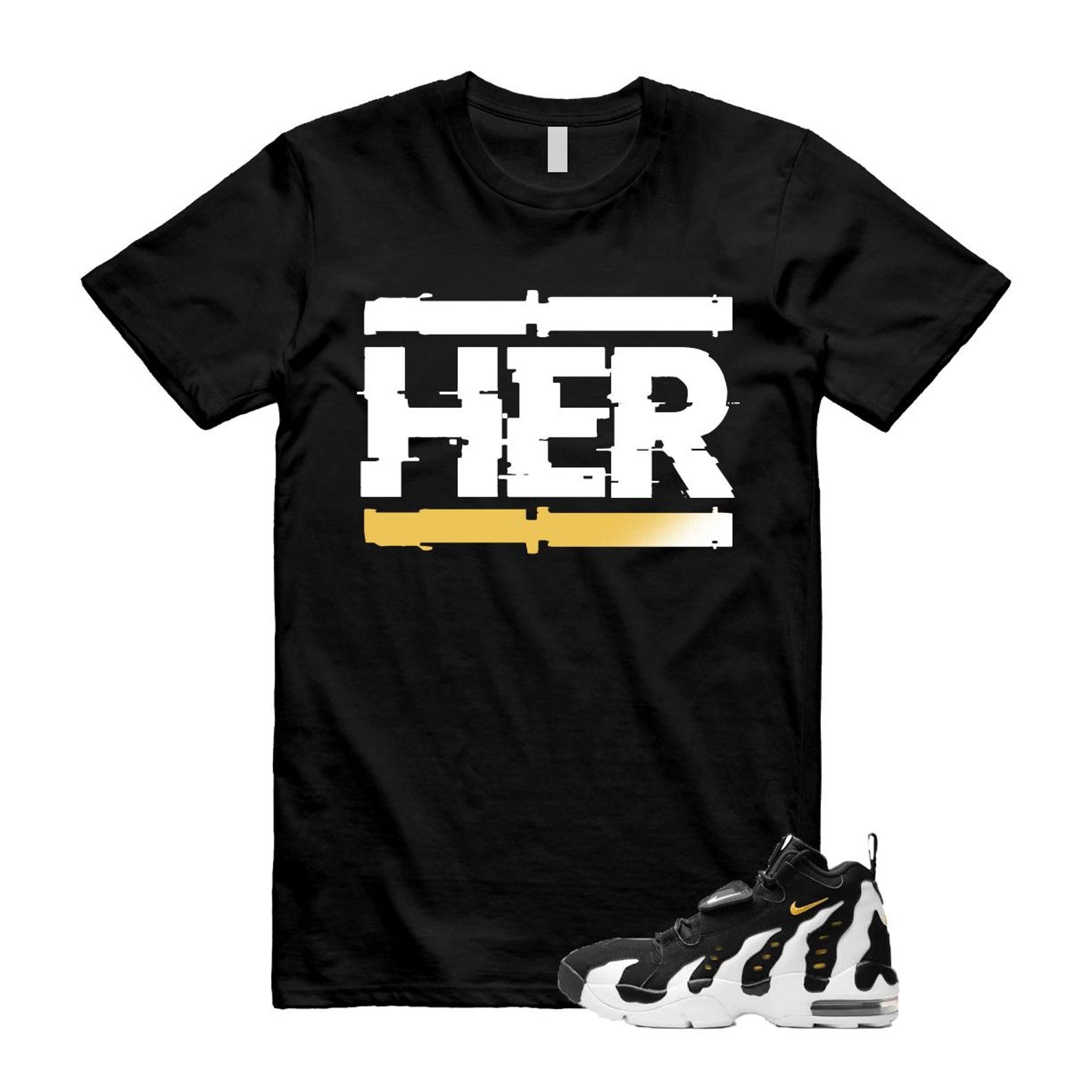 Air DT Max 96 Black White Varsity Maize T Shirt Match HER ,HM8249-001 T-Shirt, Sneaker Match Tee