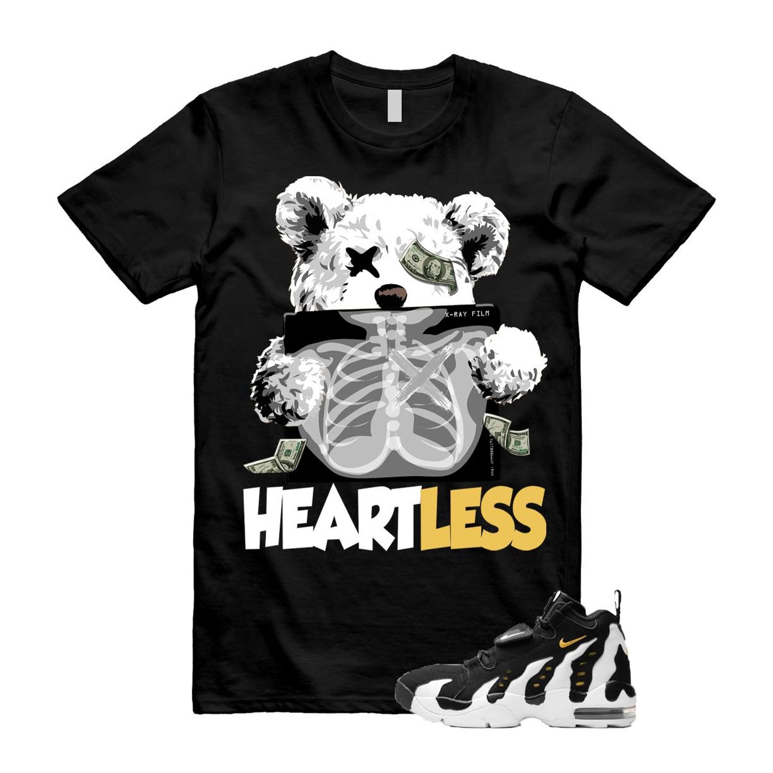 Air DT Max 96 Black White Varsity Maize T Shirt Match HEART ,HM8249-001 T-Shirt, Sneaker Match Tee