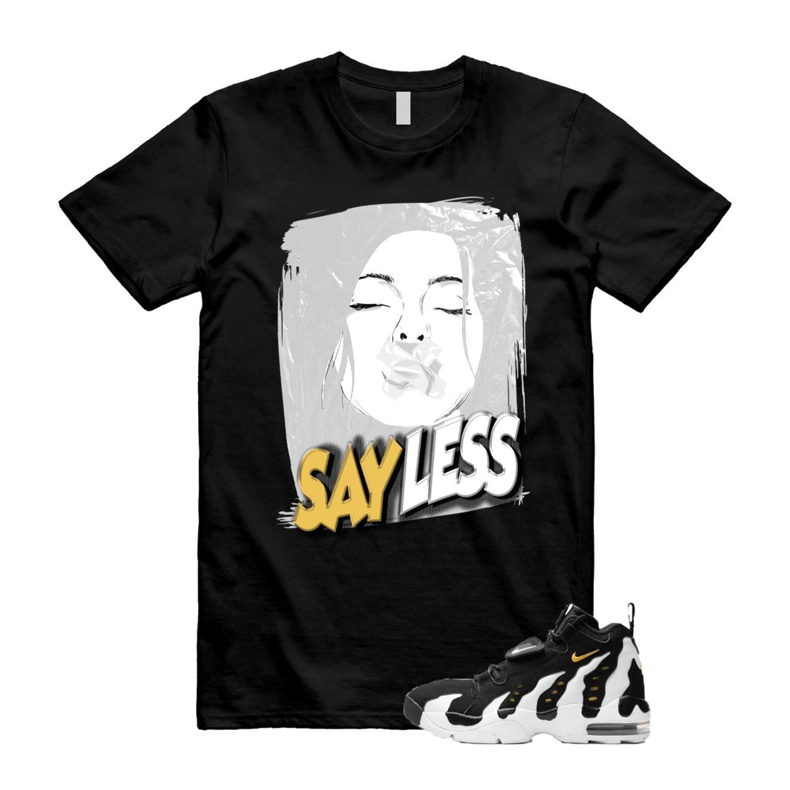 Air DT Max 96 Black White Varsity Maize T Shirt Match SL ,HM8249-001 T-Shirt, Sneaker Match Tee