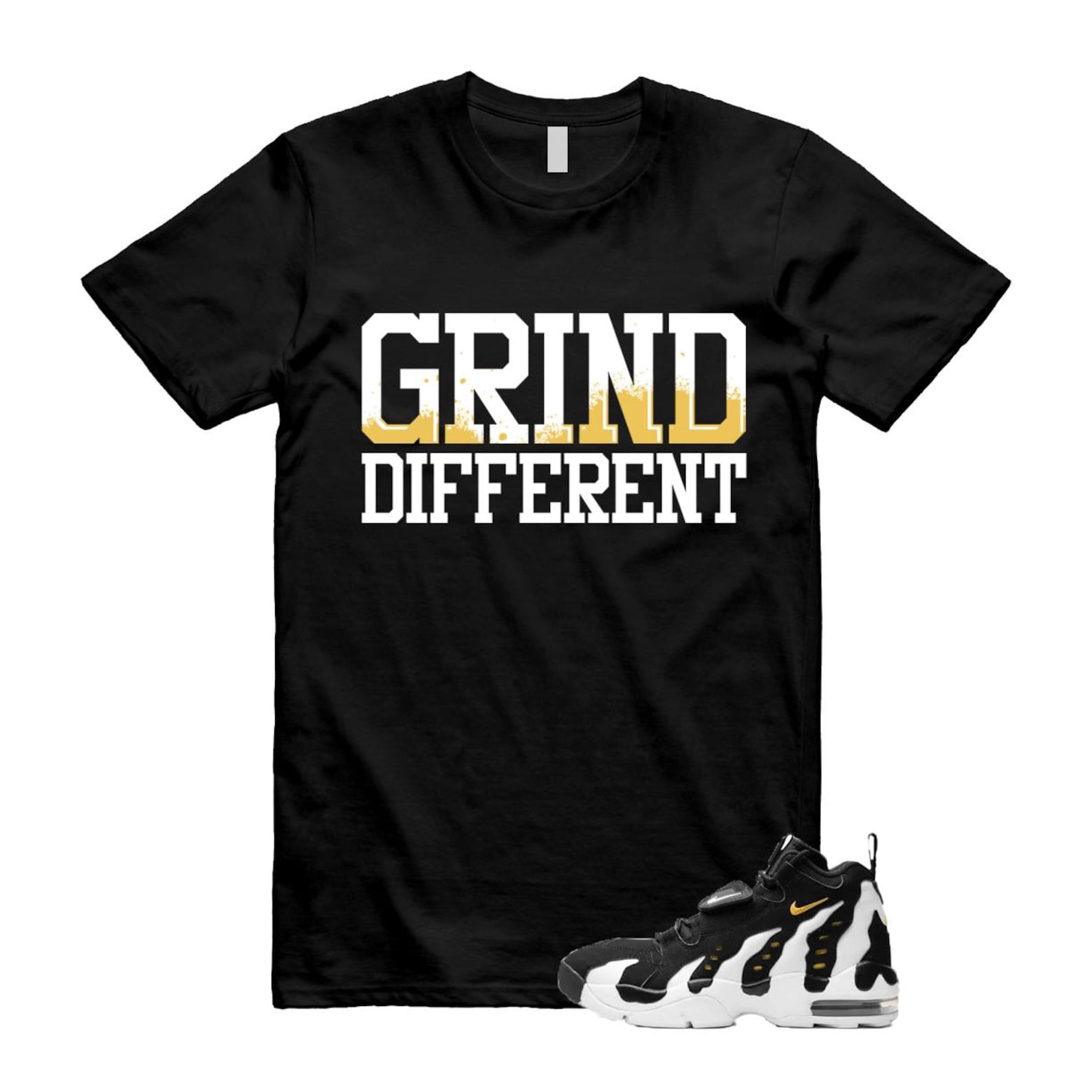 Air DT Max 96 Black White Varsity Maize T Shirt Match GRD ,HM8249-001 T-Shirt, Sneaker Match Tee